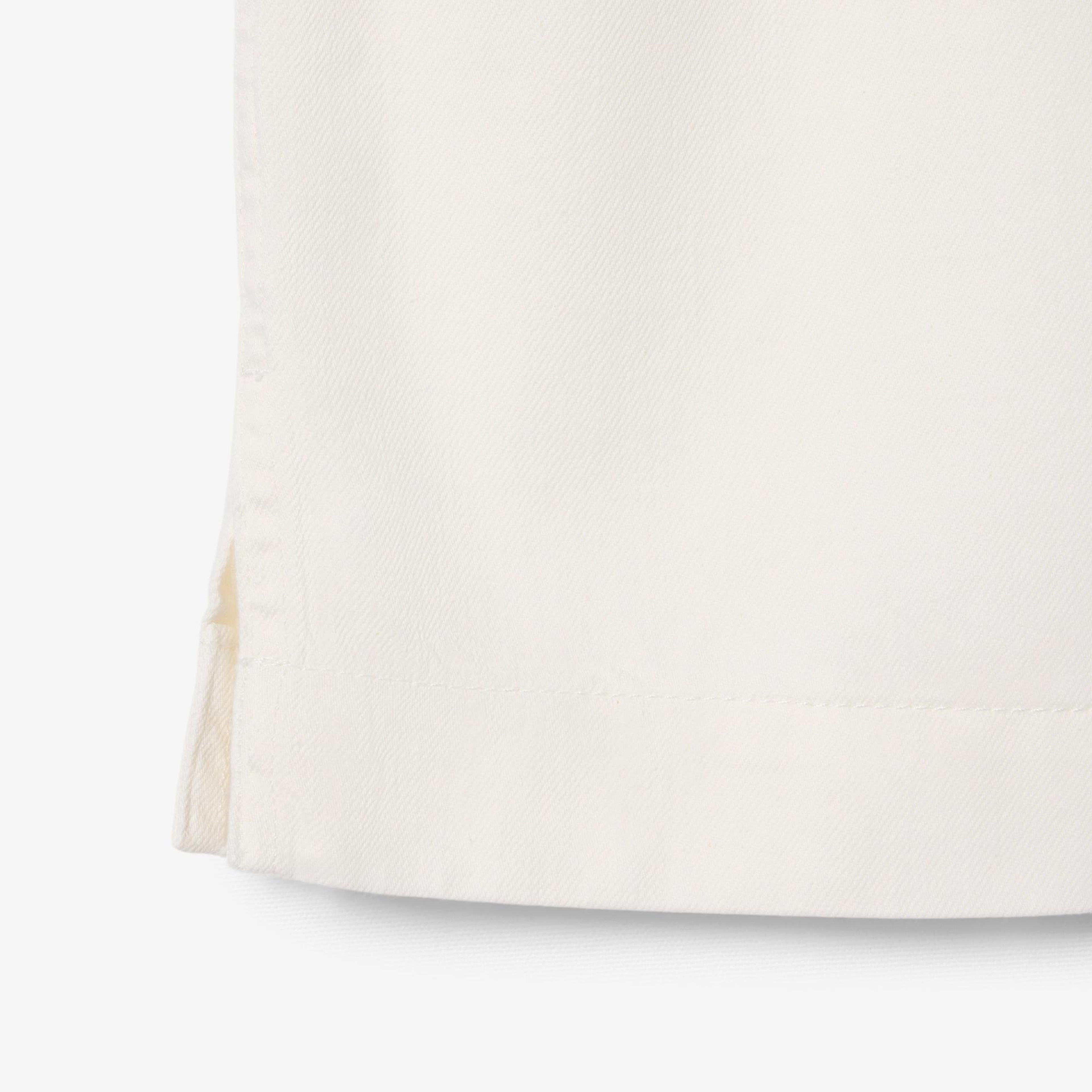 Lacoste Kadın Oversize Fit Kısa Kollu Polo Yaka Denim Beyaz Elbise