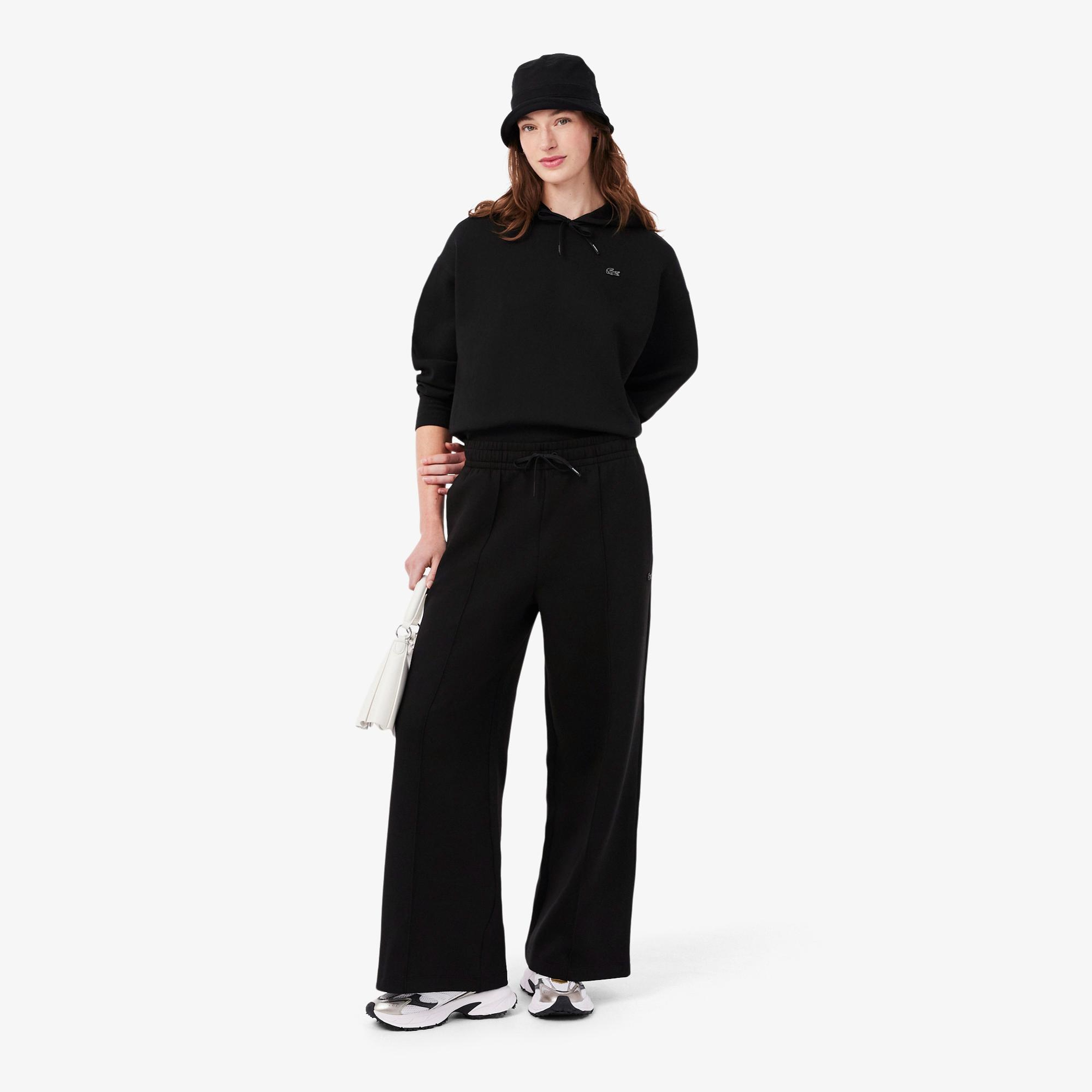 Lacoste Kadın Wide Leg Siyah Eşofman Altı