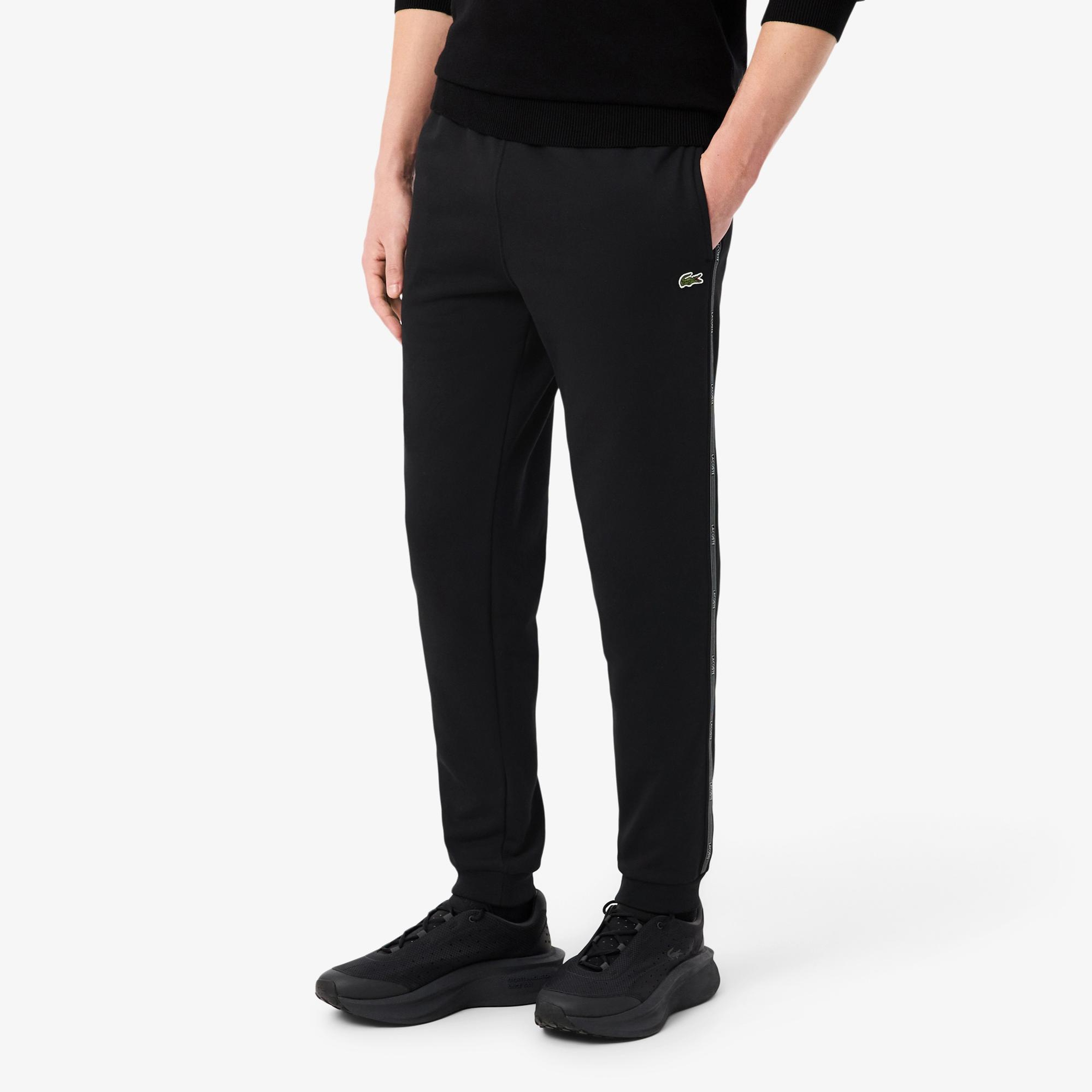 Lacoste Erkek Tapered Fit Siyah Eşofman Altı