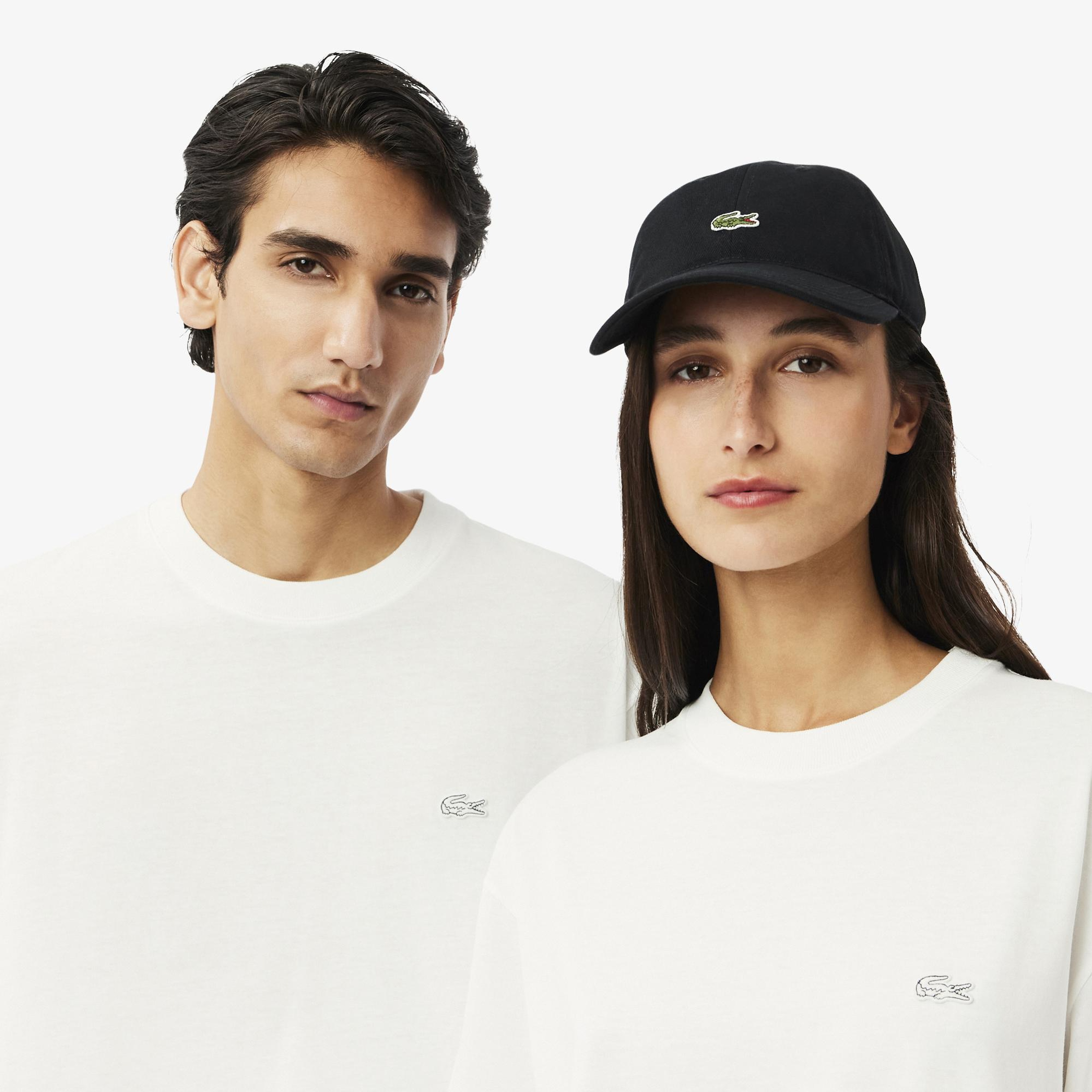 Lacoste Unisex Loose Fit Bisiklet Yaka Beyaz T-Shirt