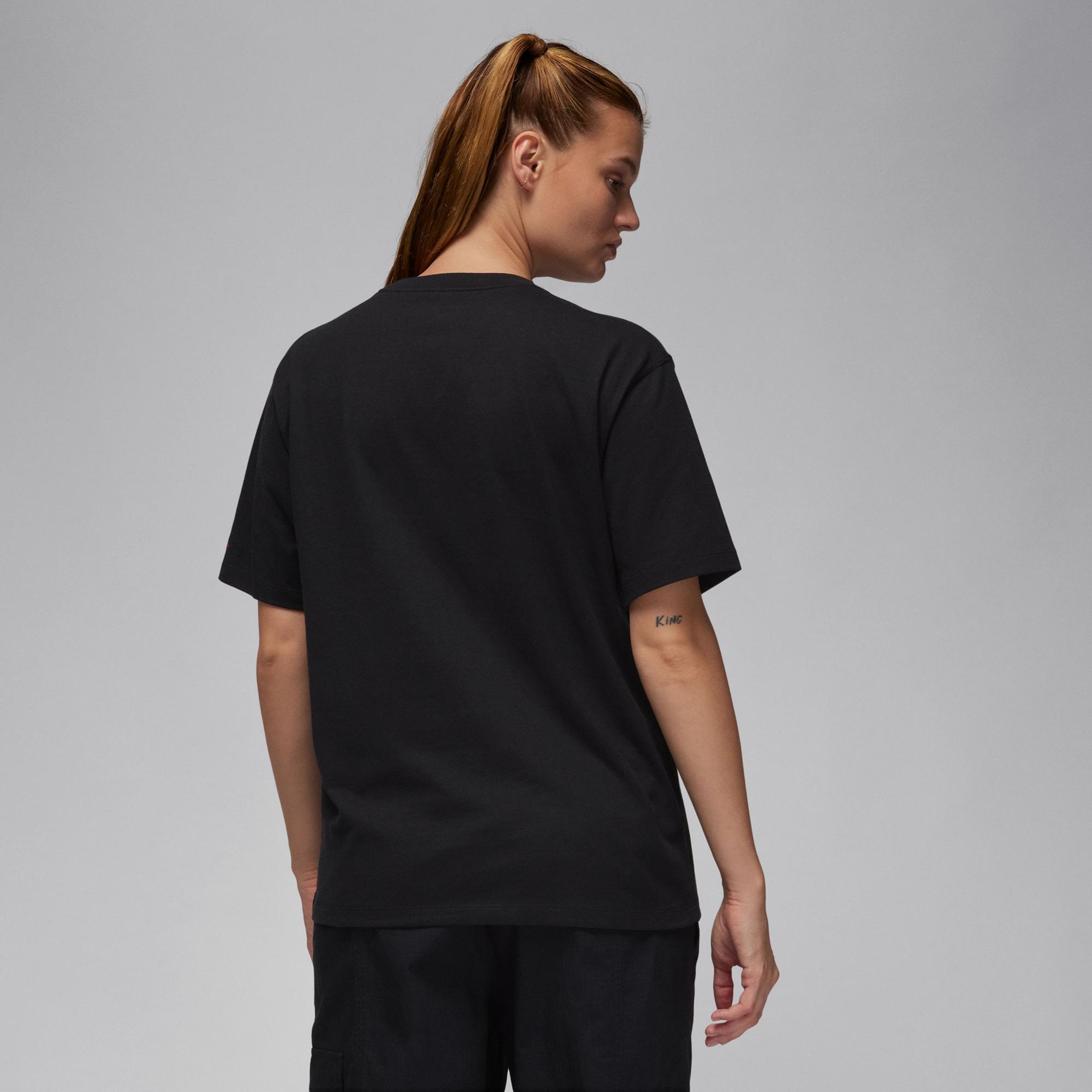 Jordan Flight Heritage Graphics Kadın Siyah T-Shirt