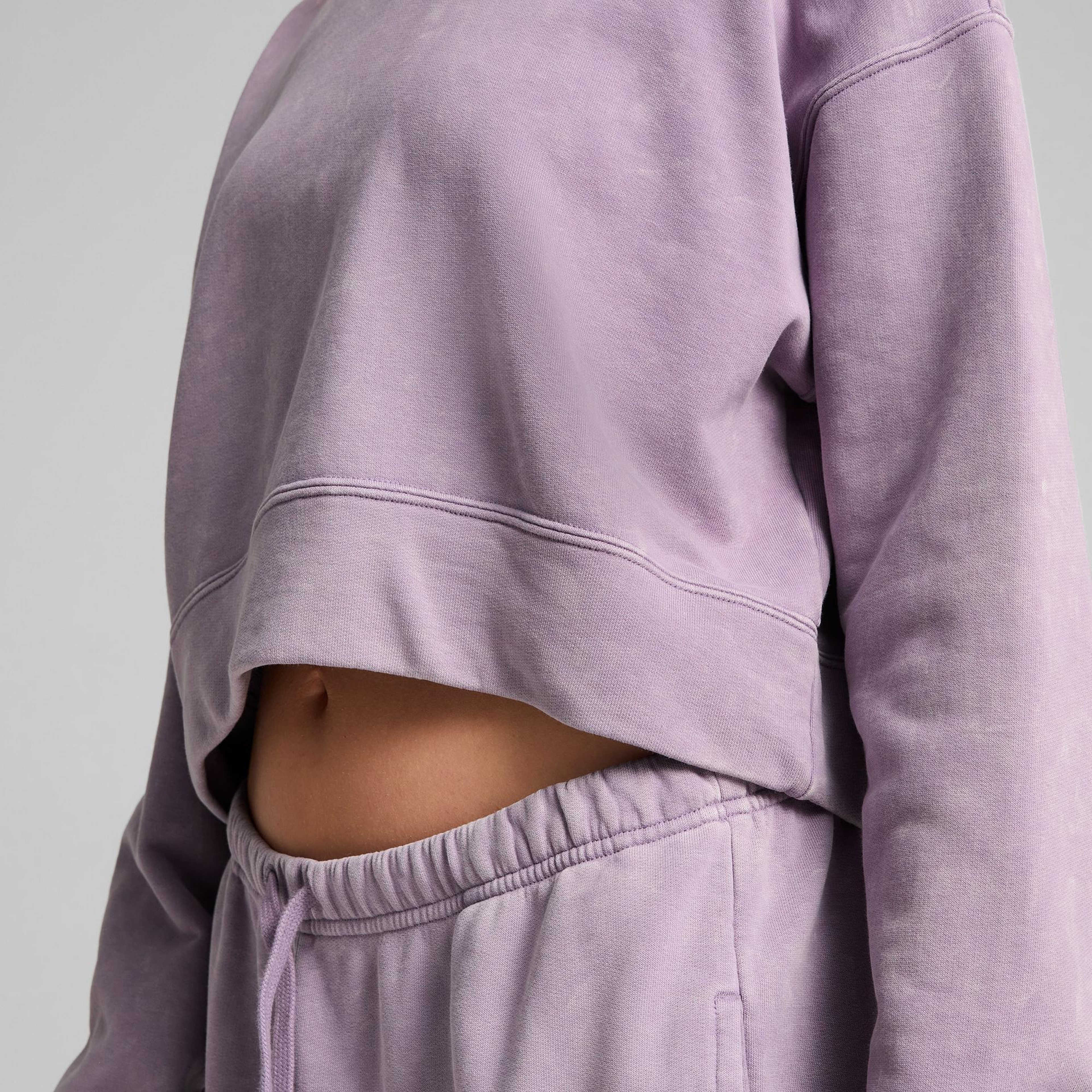 Puma Dare To Relaxed Washed Crew Kadın Mor Sweatshirt