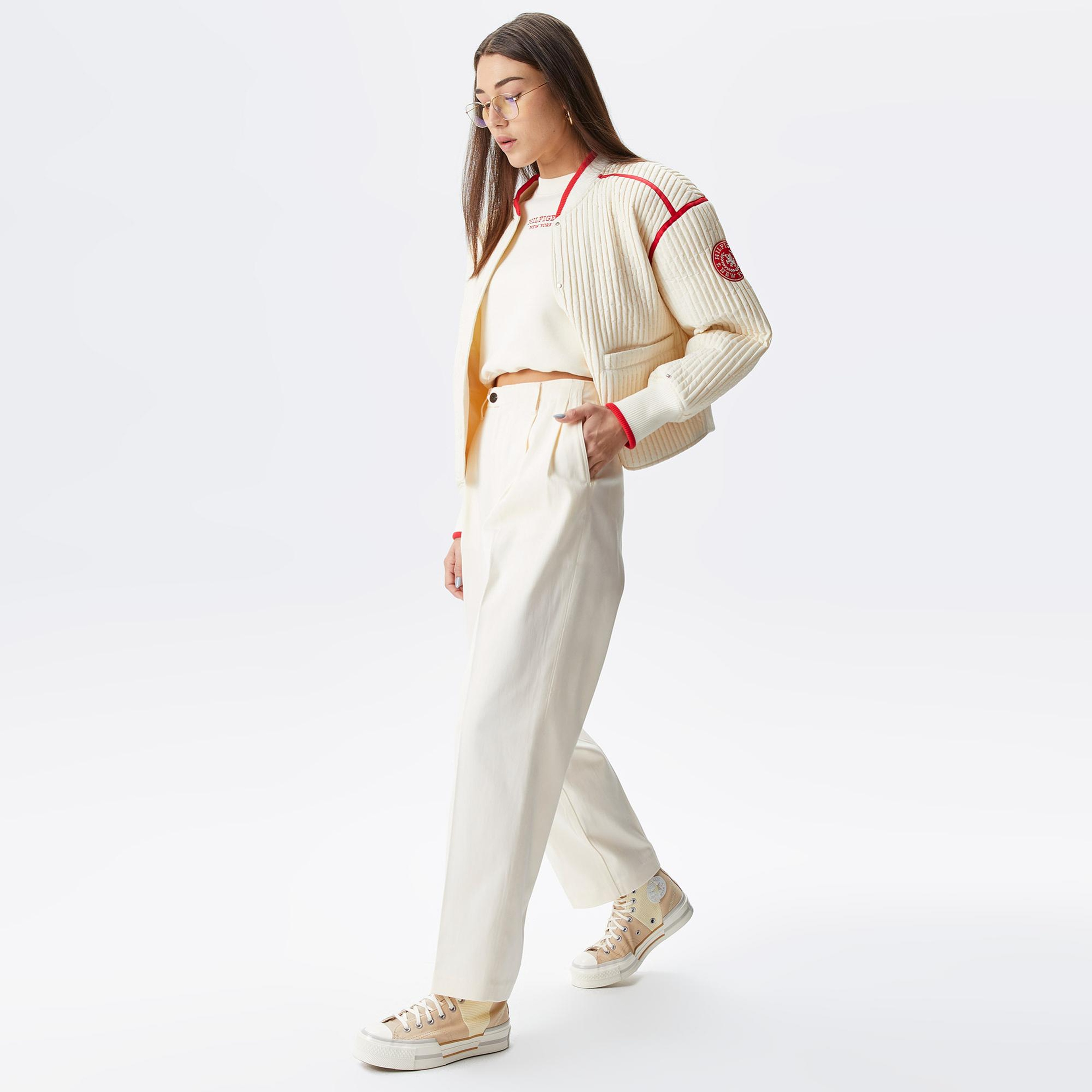 Tommy Hilfiger Relaxe Daight Chino Kadın Bej Pantolon