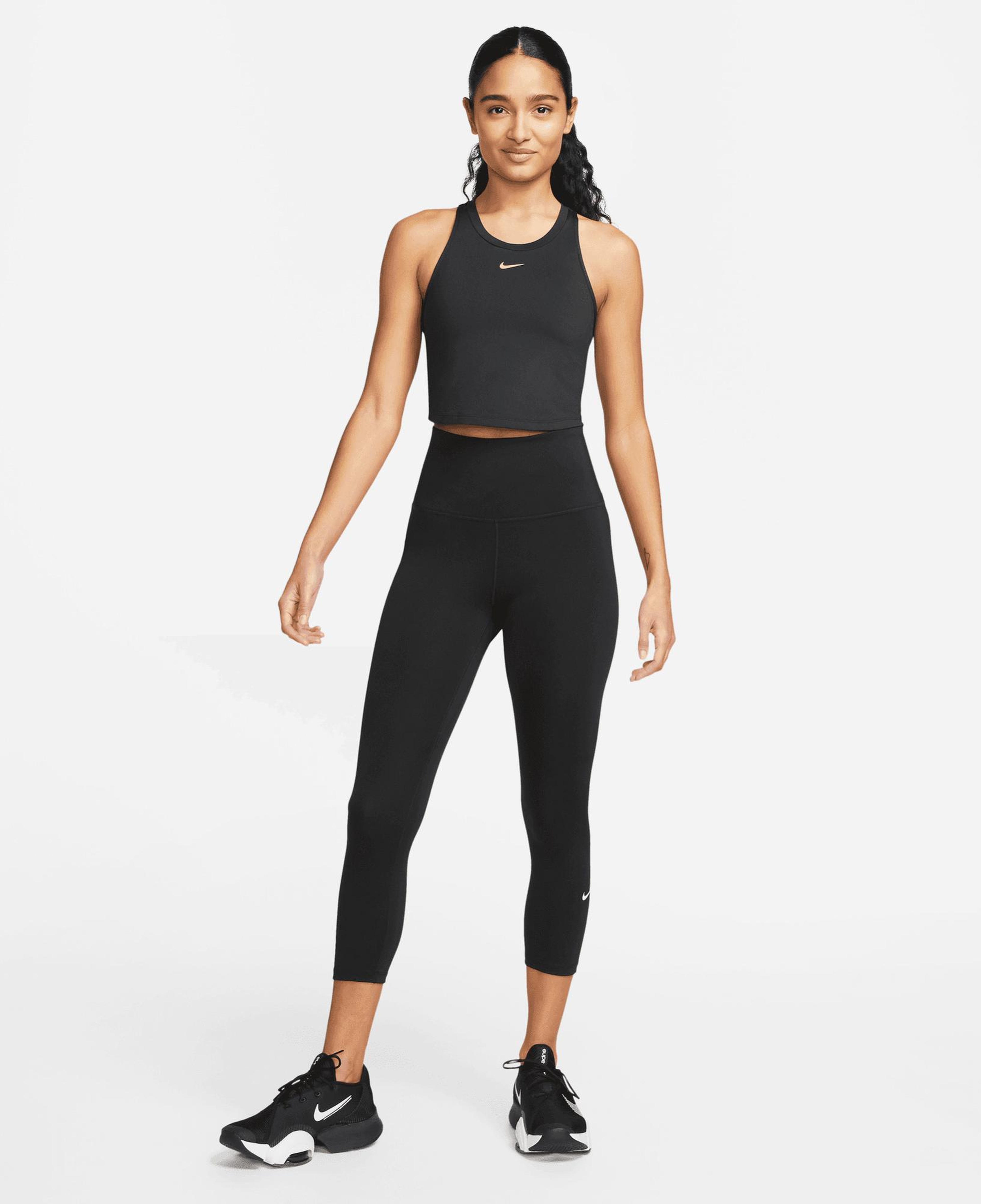 Nike One Dri-Fıt High-Rise Crop Kadın Siyah Tayt