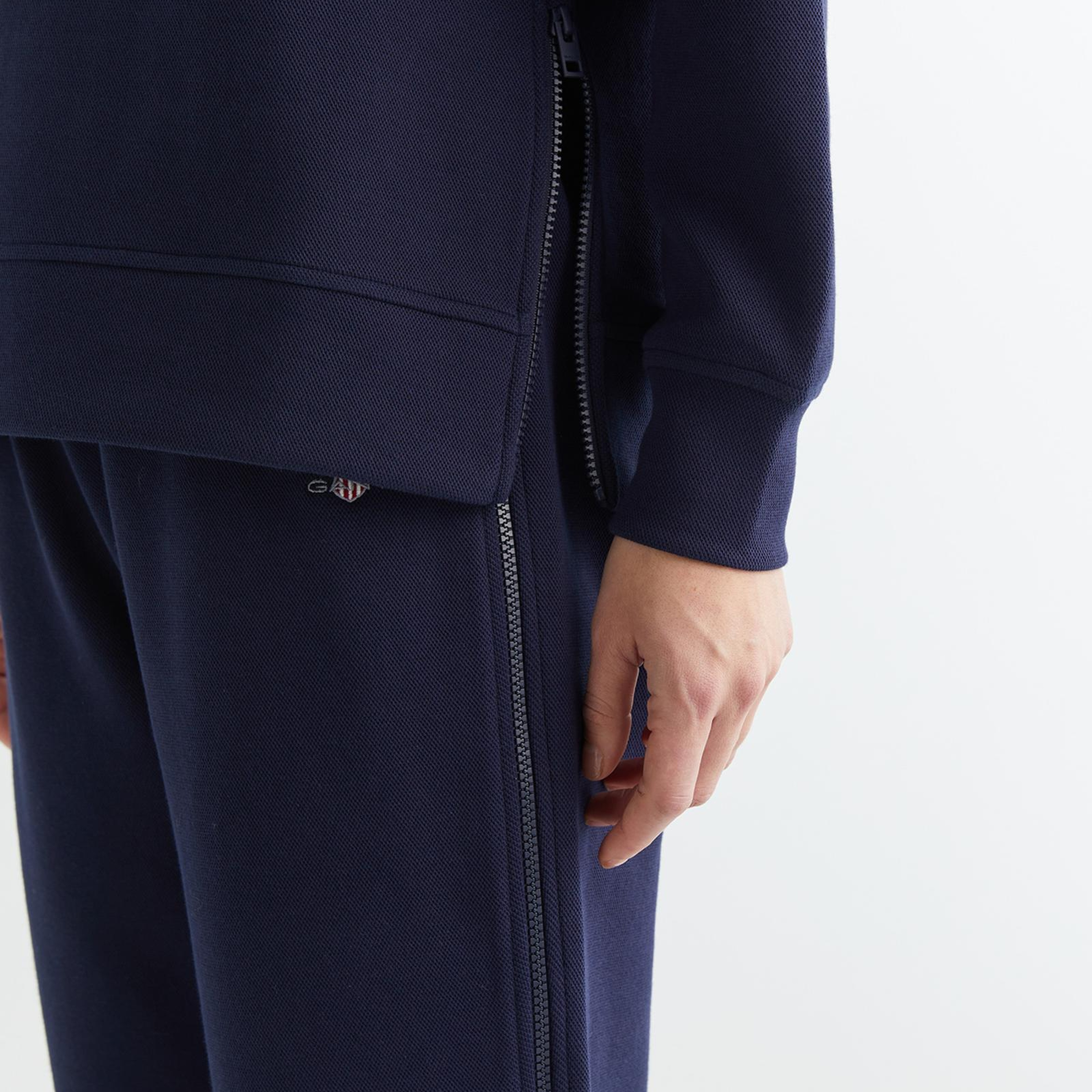GANT Kadın Lacivert Oversize Fit Bisiklet Yaka Sweatshirt
