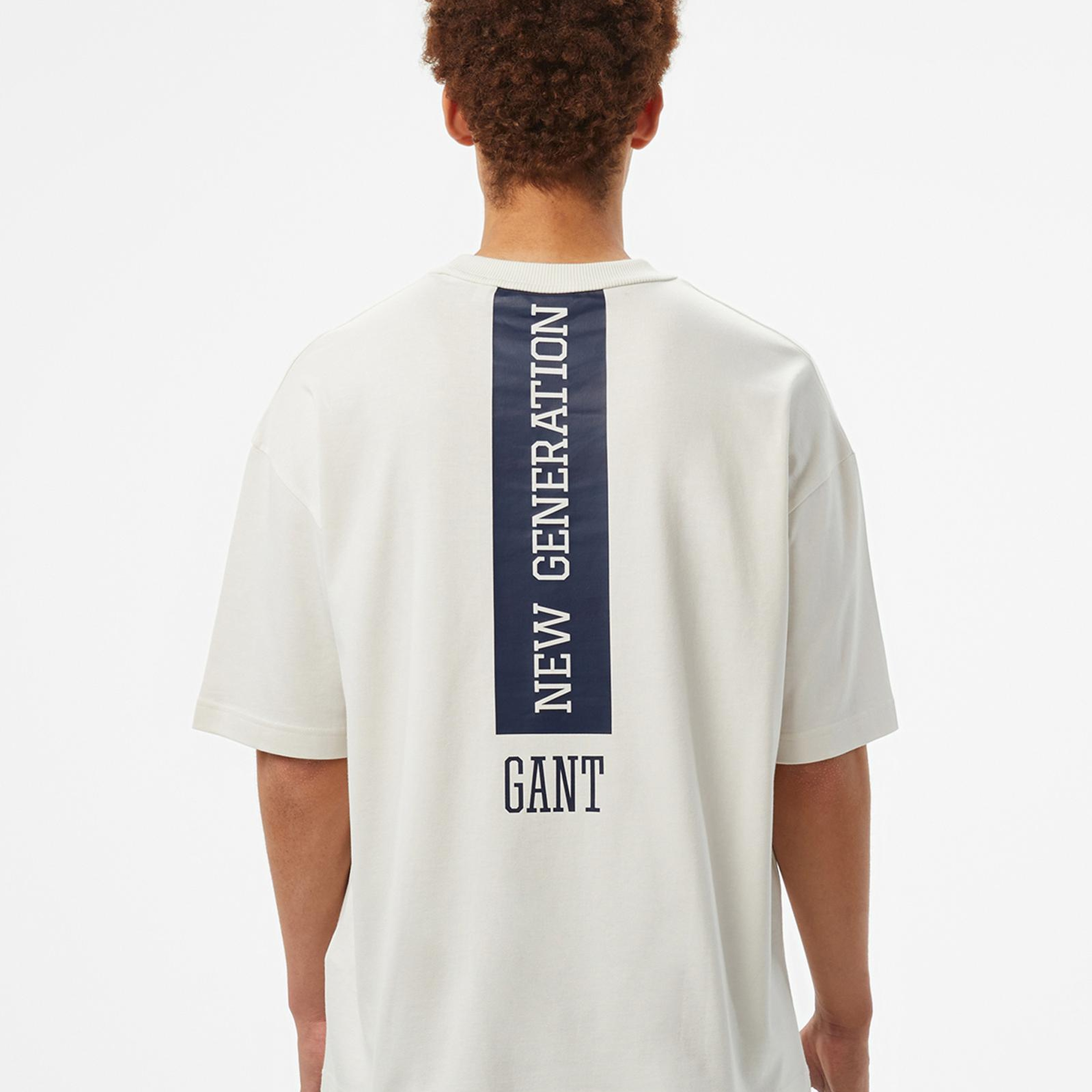 GANT Erkek Beyaz T-Shirt
