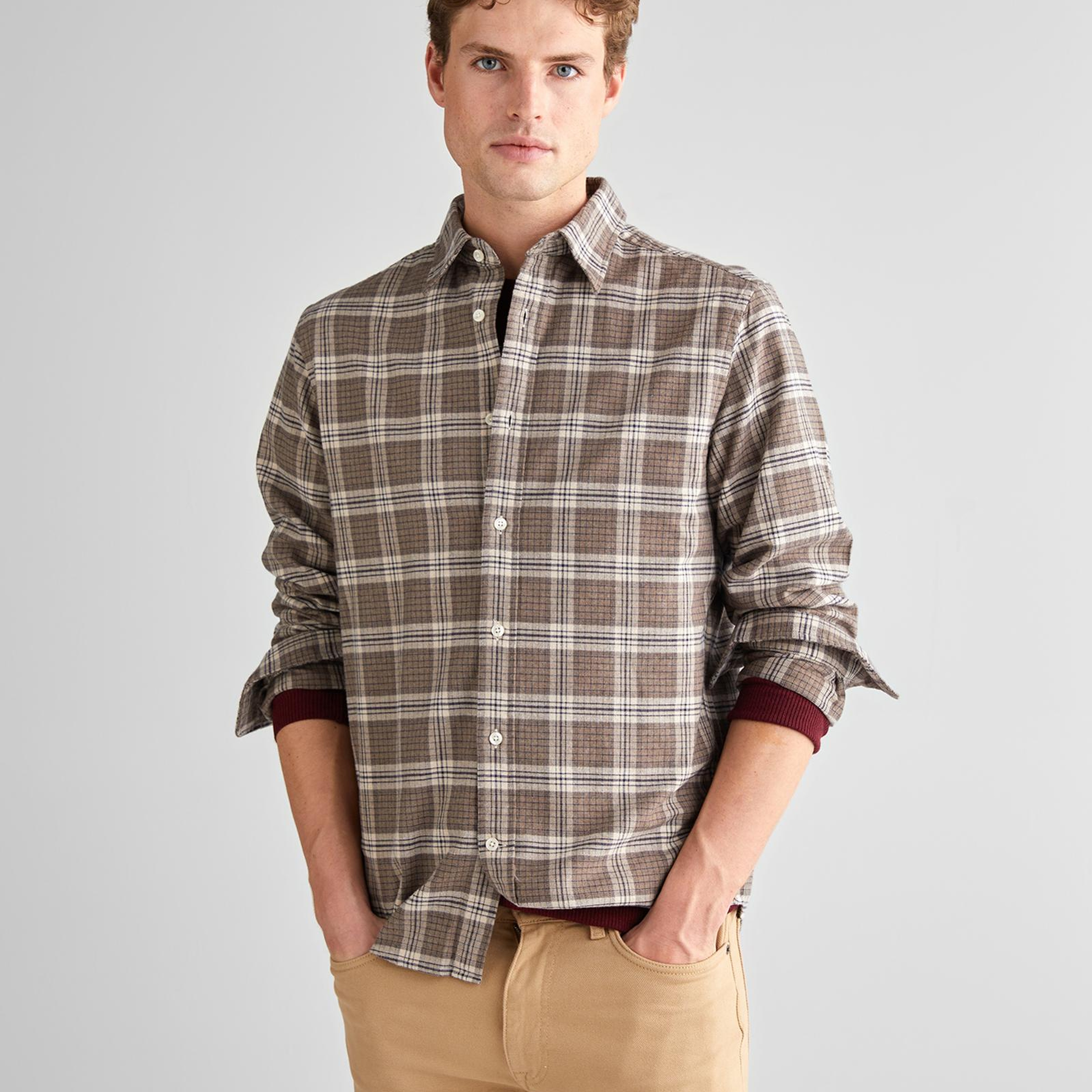 GANT Erkek Beyaz Regular Fit Bisiklet Yaka Gömlek