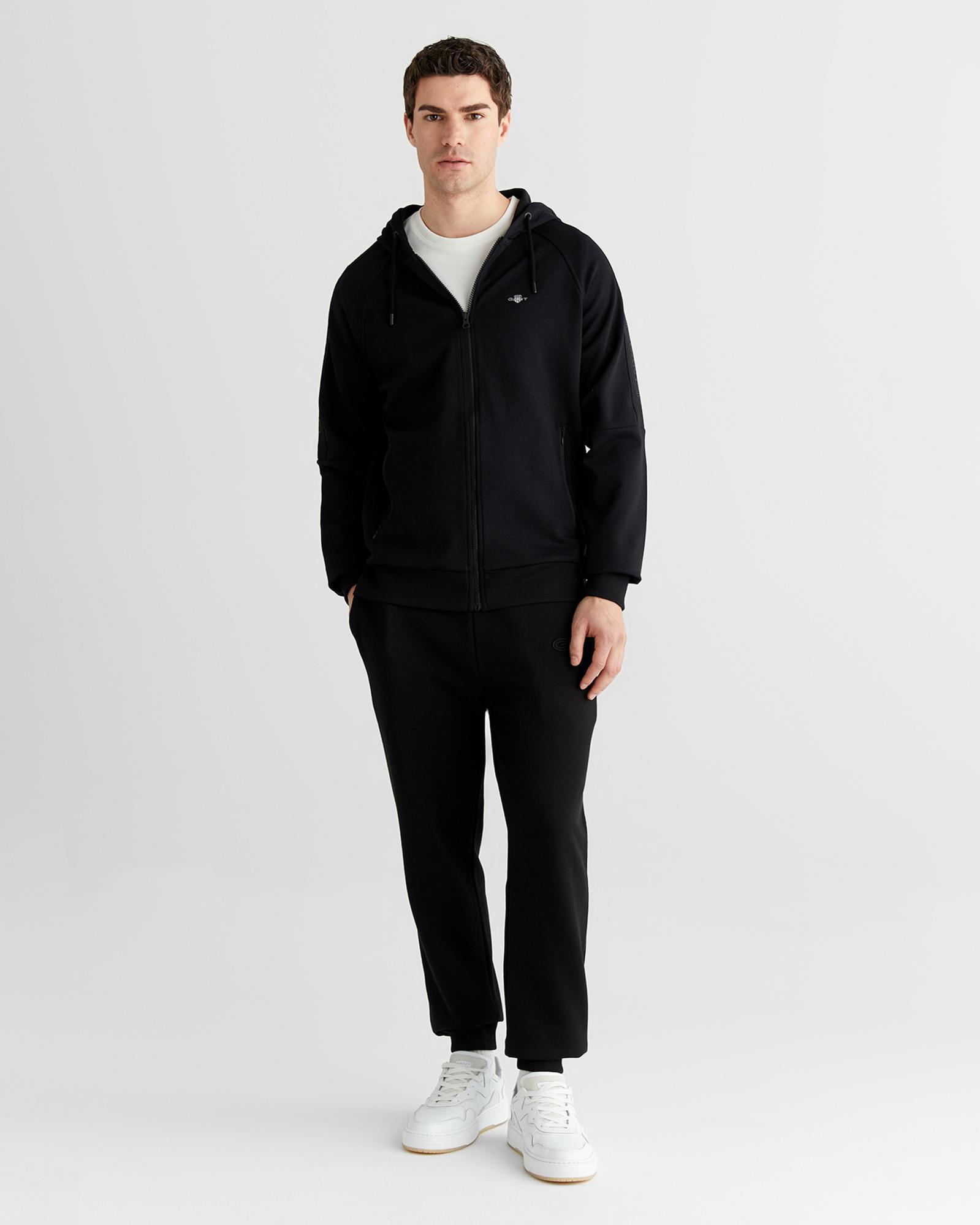 Logo tape full zip hoodie