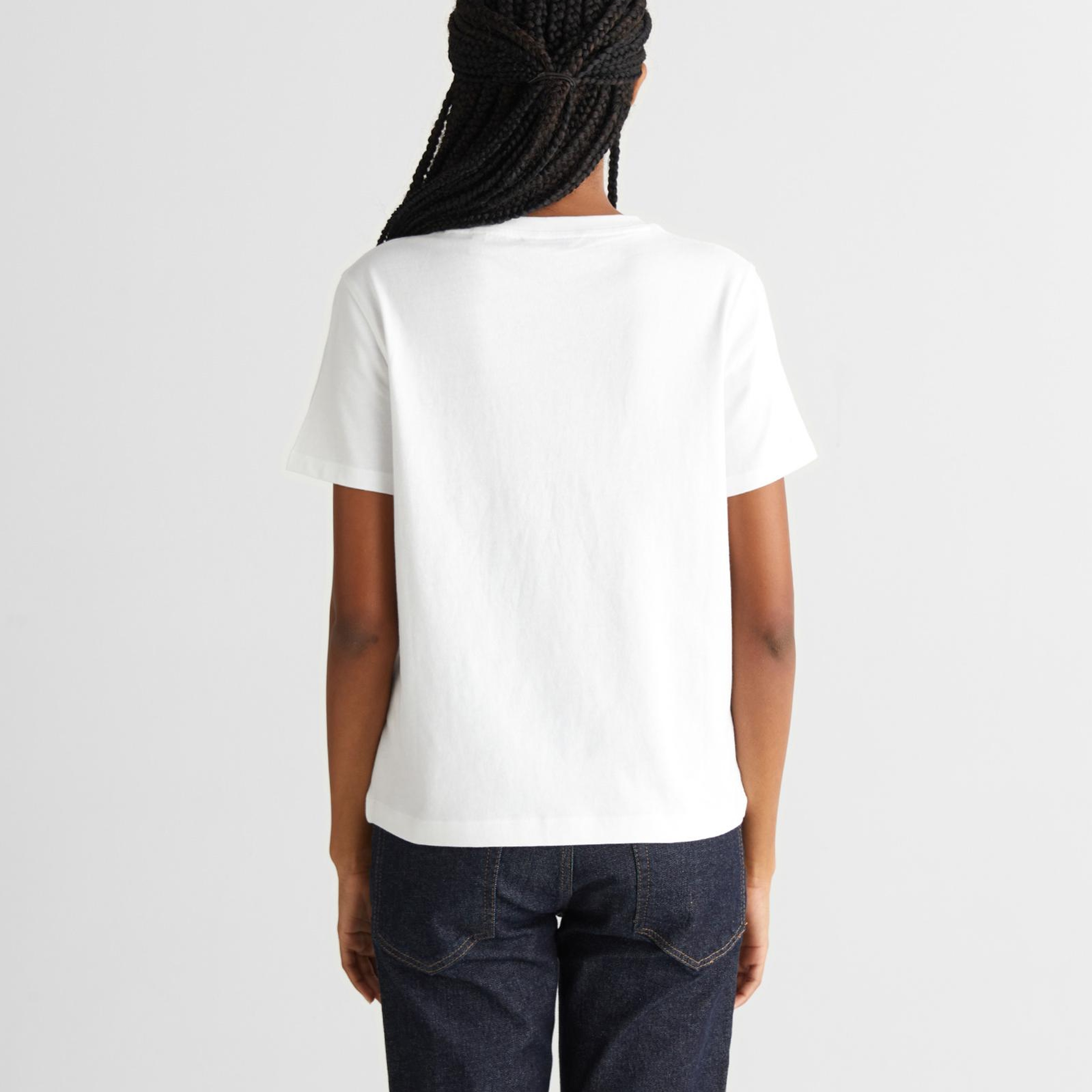 GANT Kadın Beyaz Regular Fit Bisiklet Yaka T-Shirt