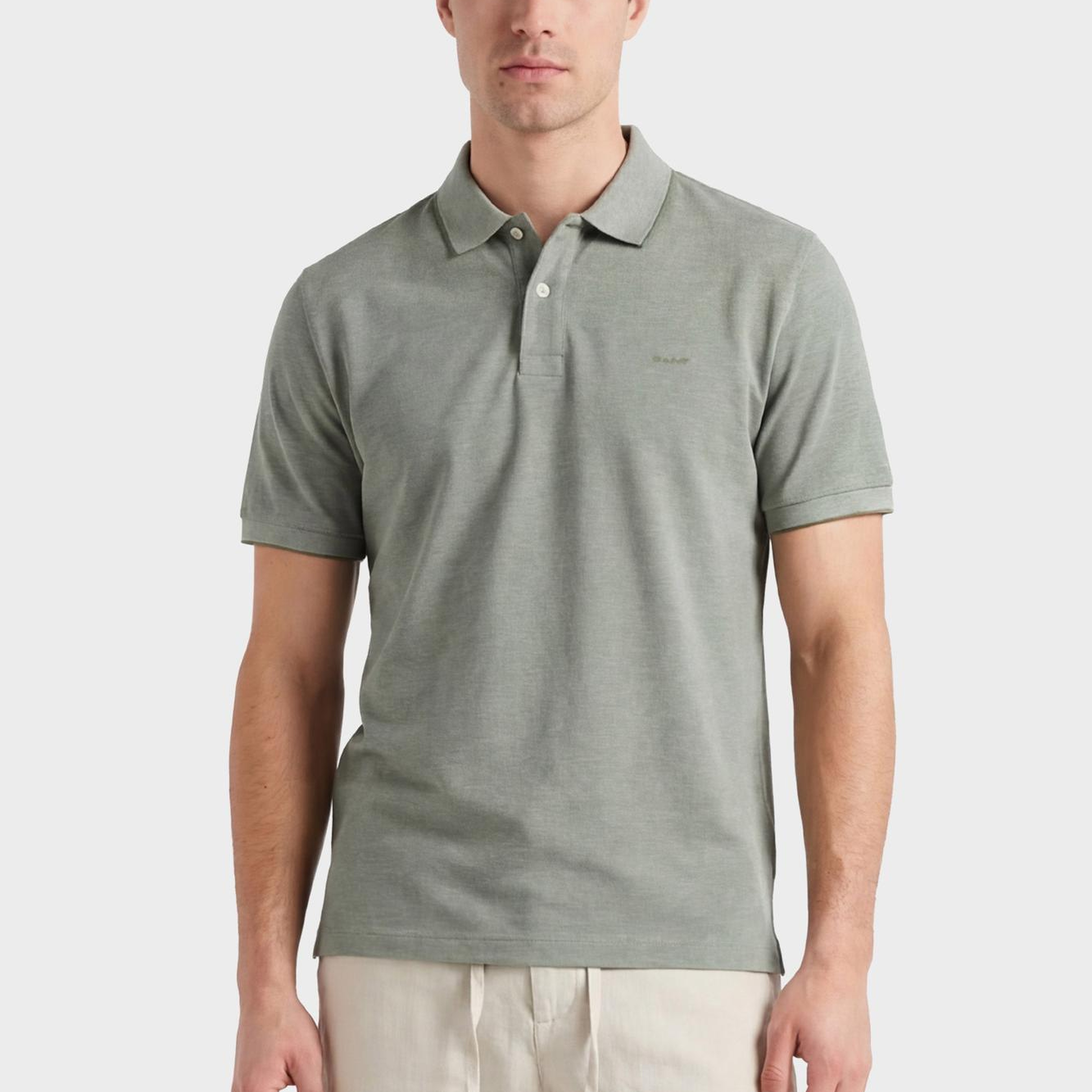GANT Erkek Yeşil Regular Fit Polo Yaka T-Shirt