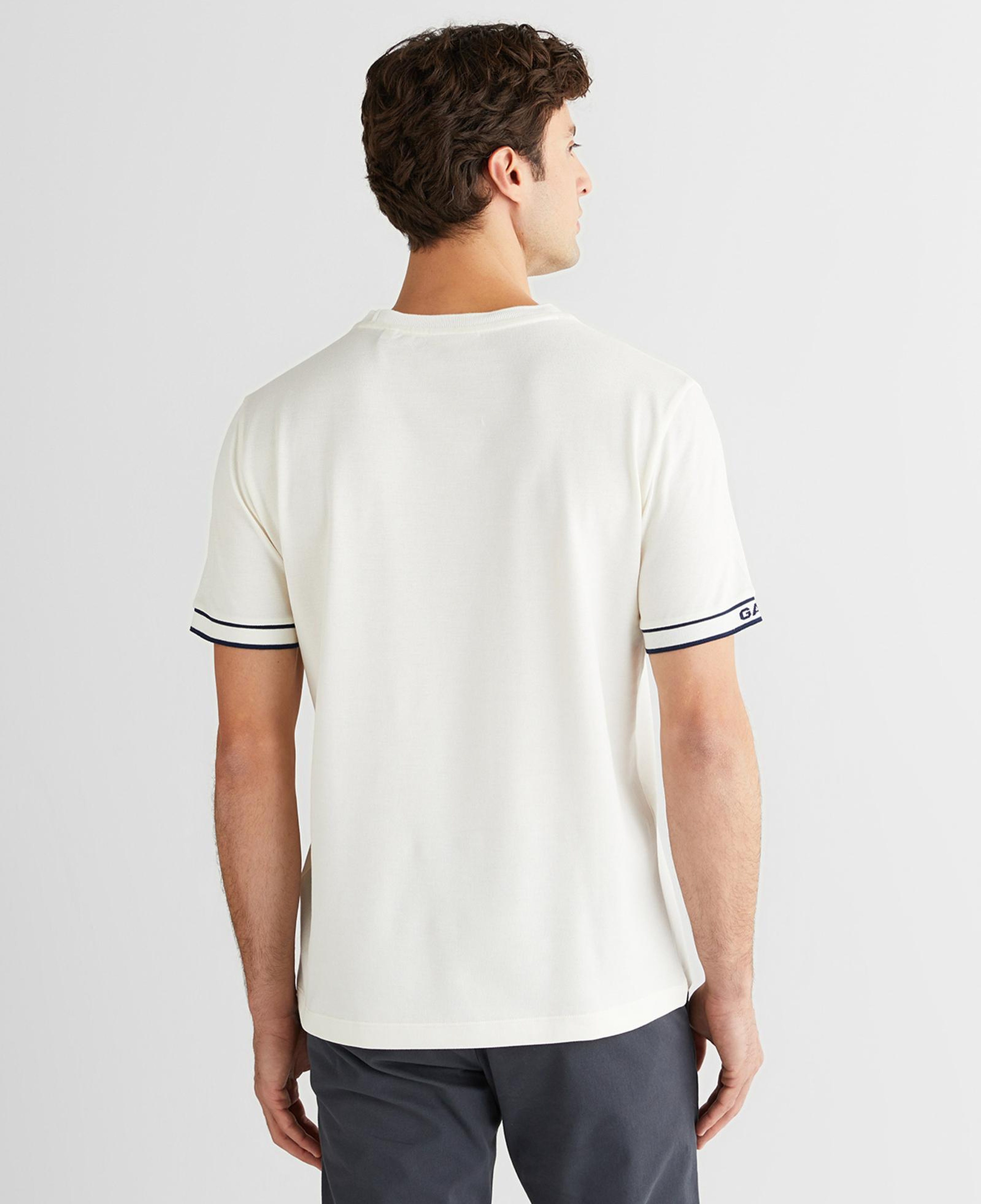 GANT Erkek Beyaz Regular Fit Bisiklet Yaka T-Shirt