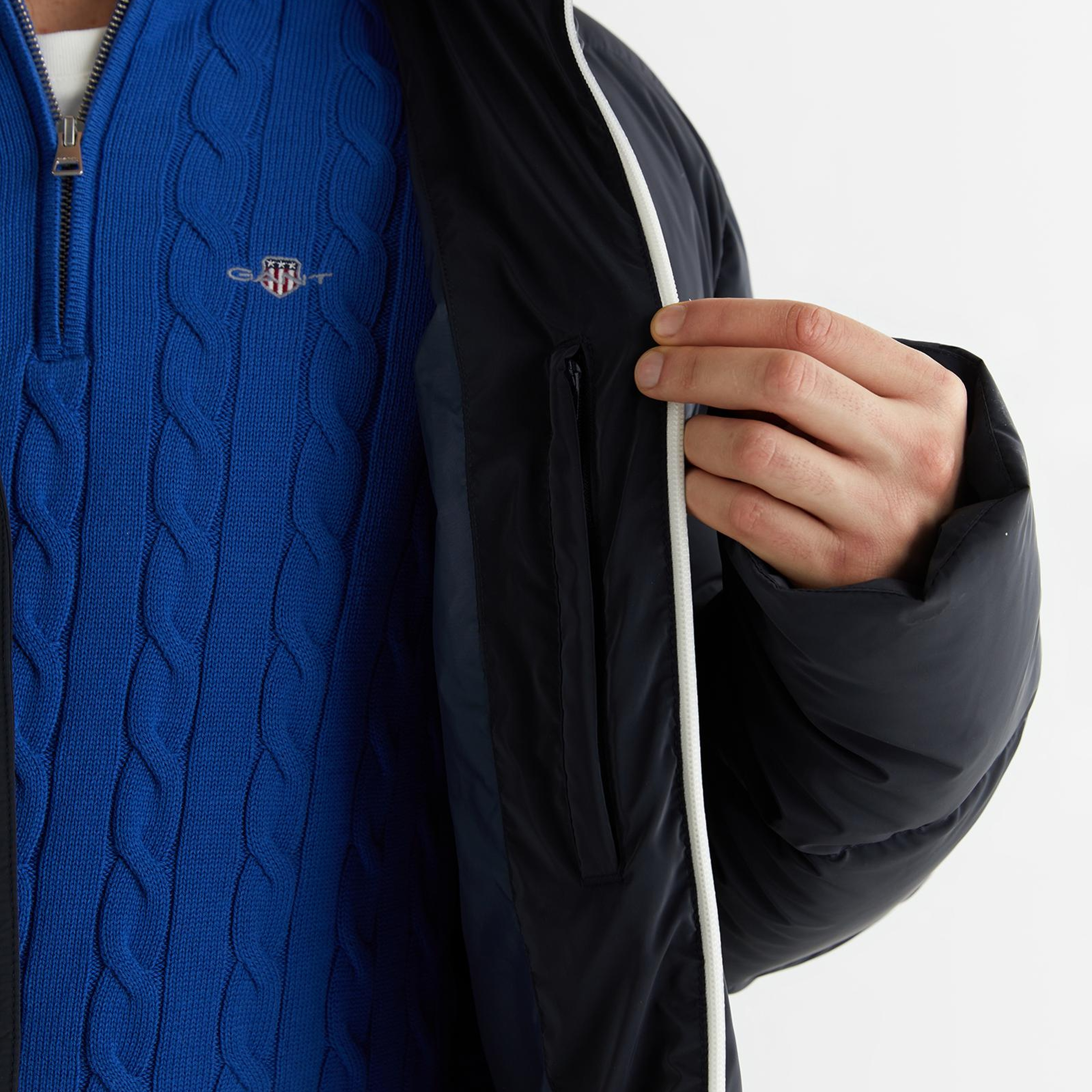 GANT Erkek Lacivert Regular Fit Fermuarlı Ceket