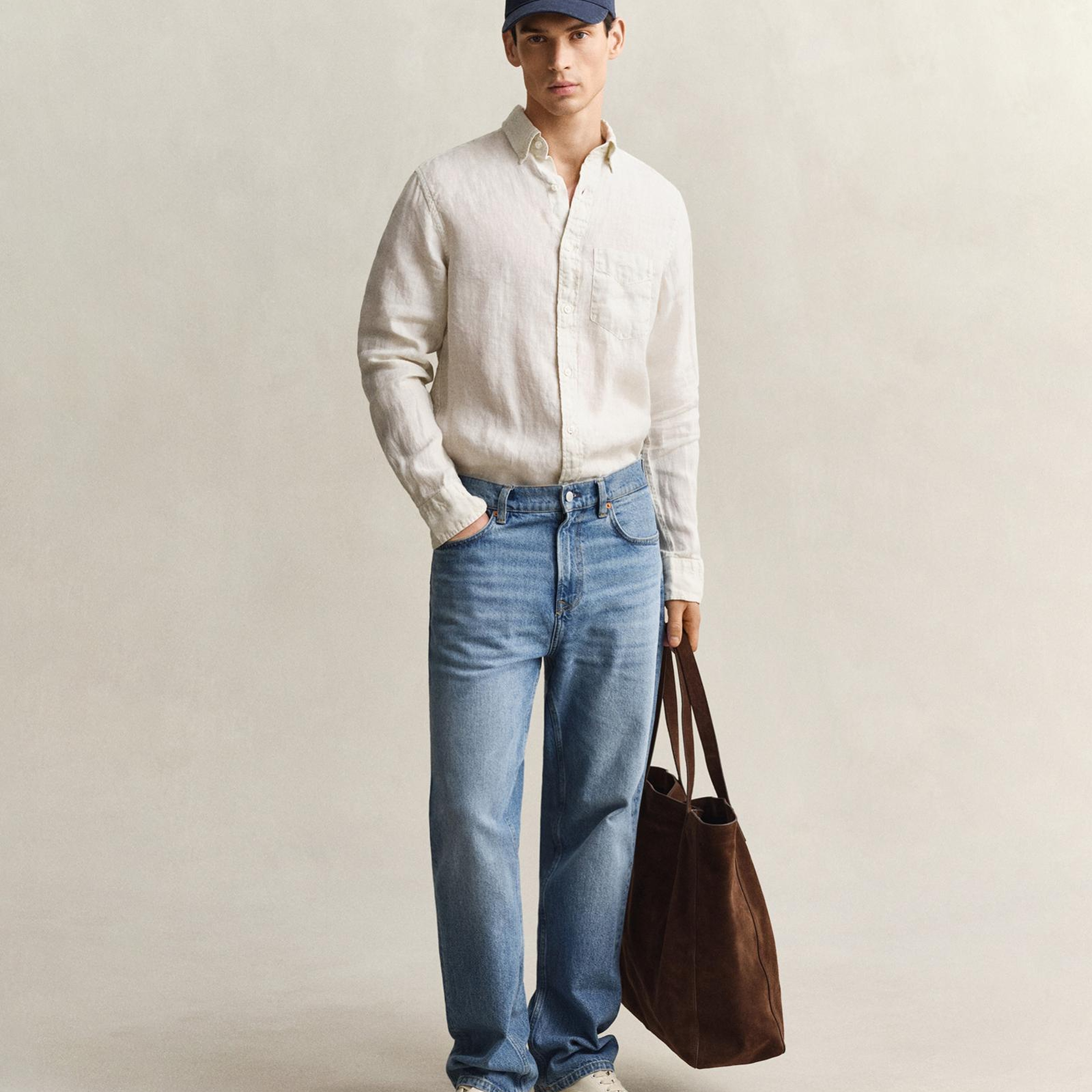 GANT Erkek Bej Regular Fit Gömlek