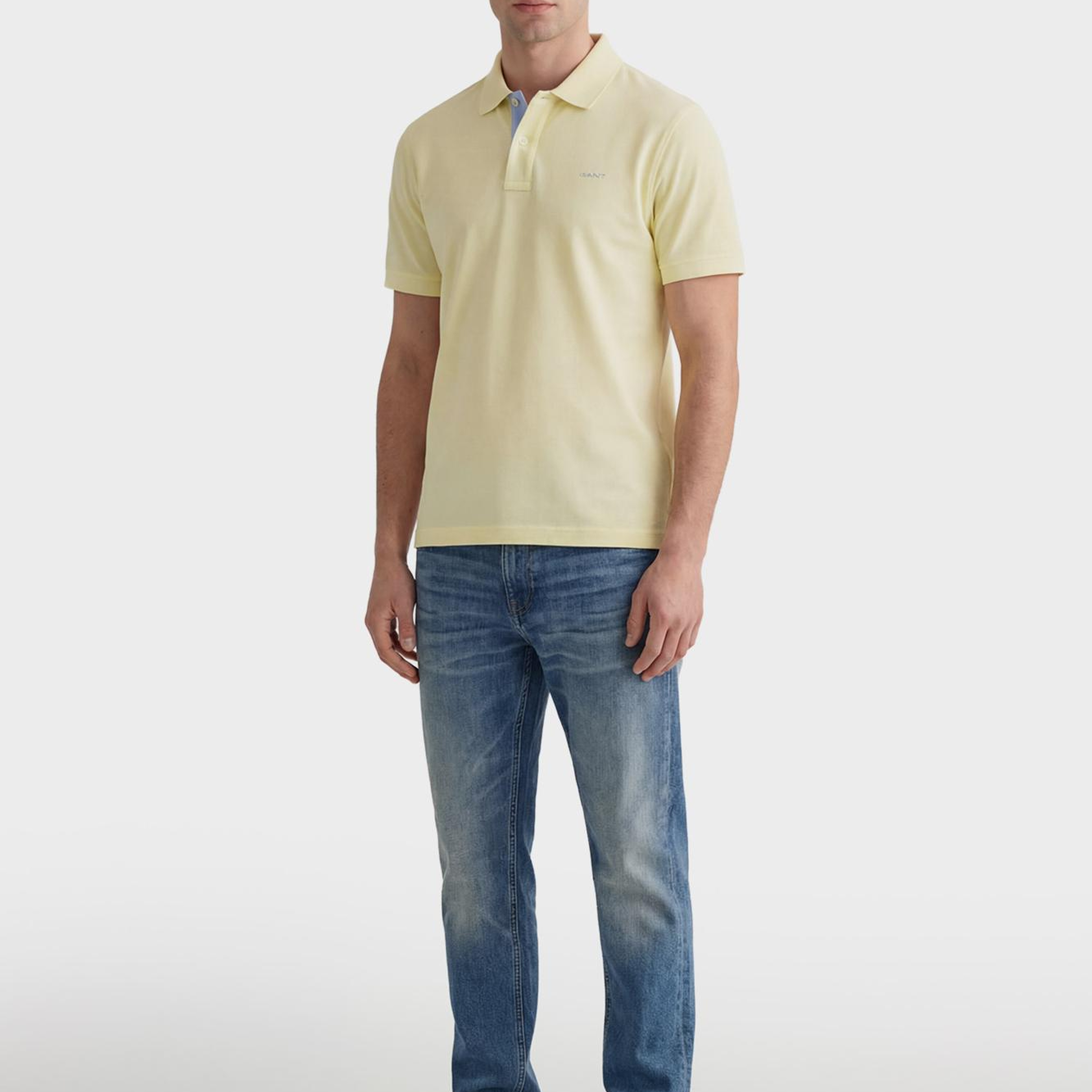 GANT Erkek Sarı Regular Fit Polo Yaka T-Shirt