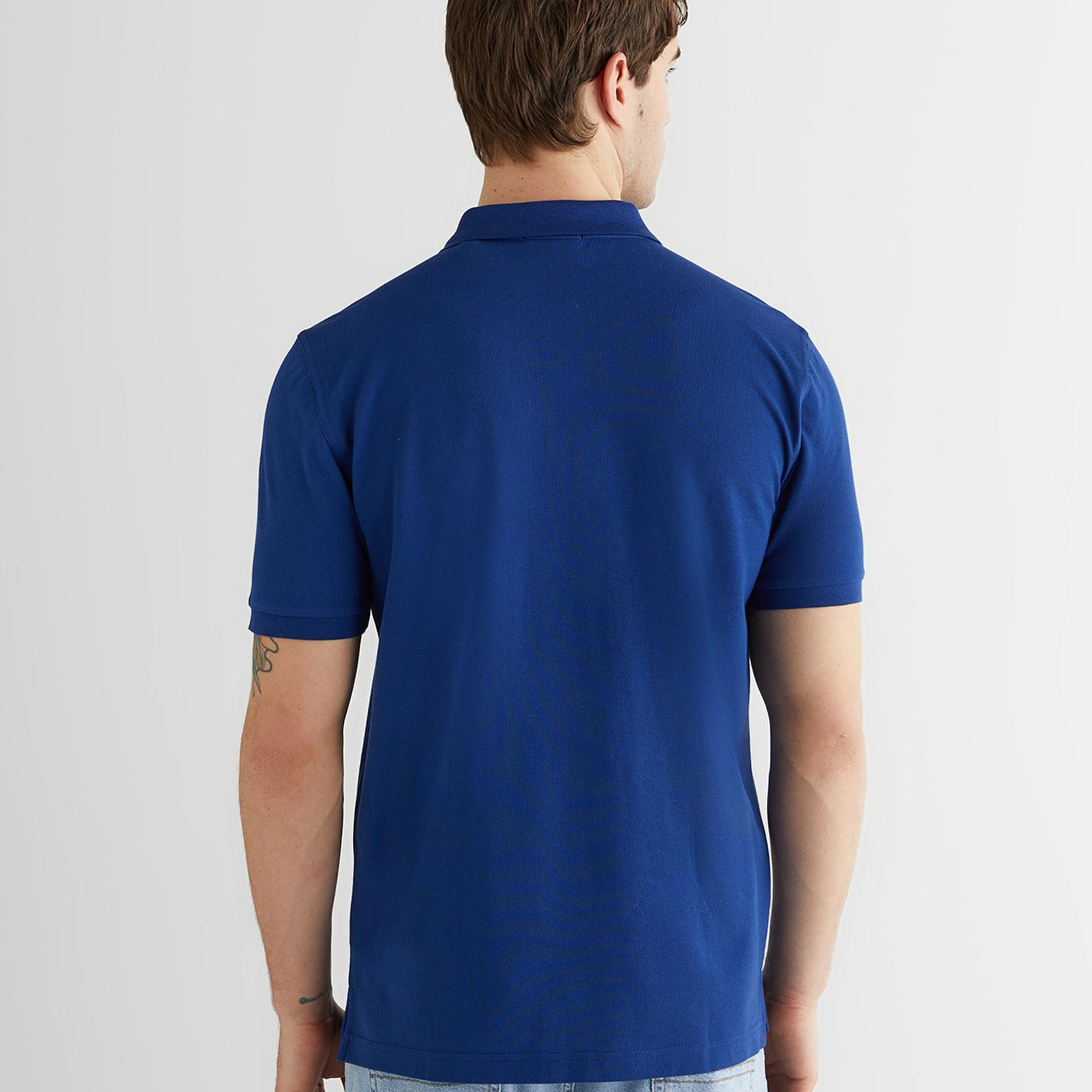 GANT Erkek Mavi Regular Fit Logolu Polo Yaka T-Shirt
