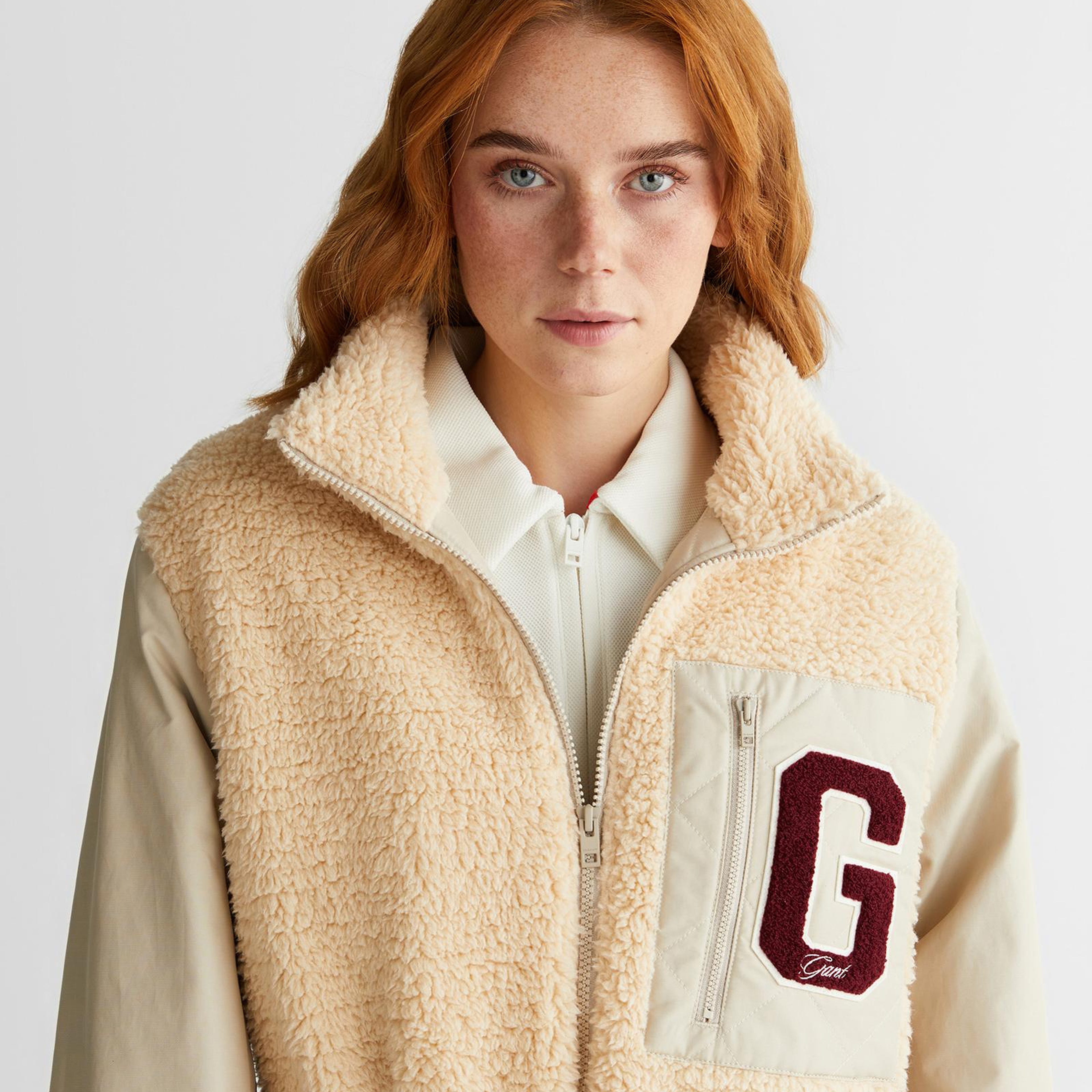 GANT Kadın Krem Polar Ceket