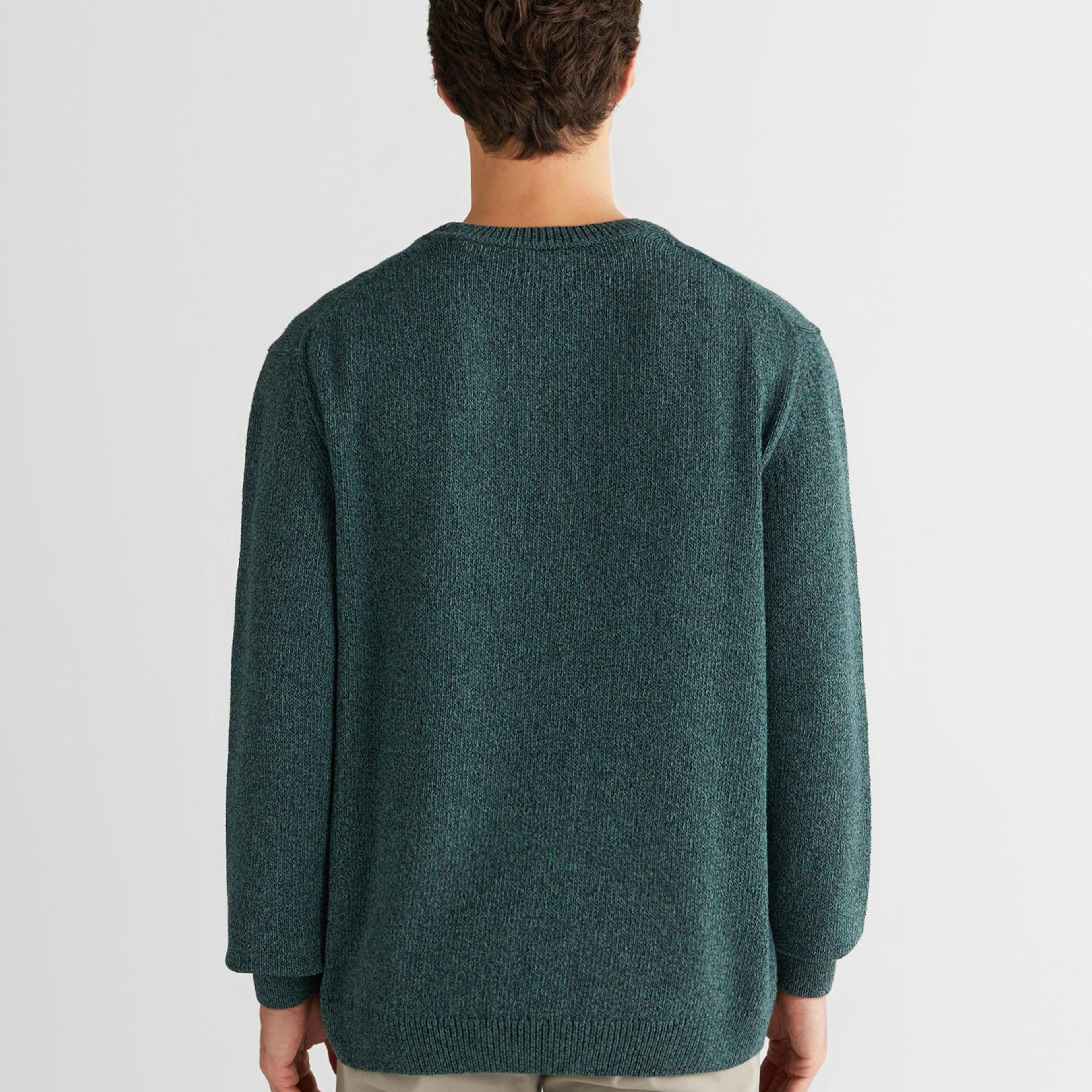 GANT Erkek Yeşil Relaxed Fit Bisiklet Yaka Triko