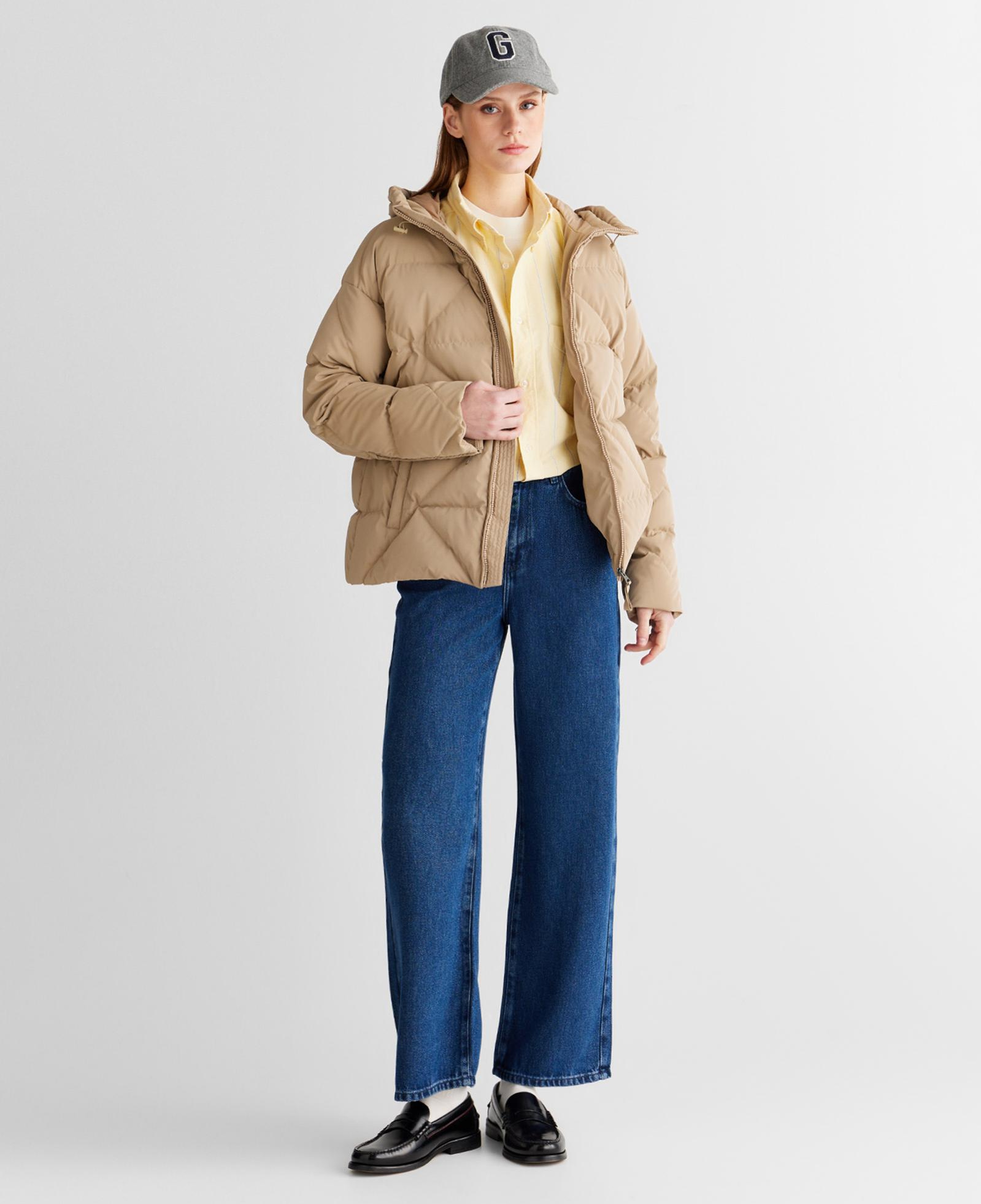 GANT Kadın Bej Regular Fit Fermuarlı Ceket