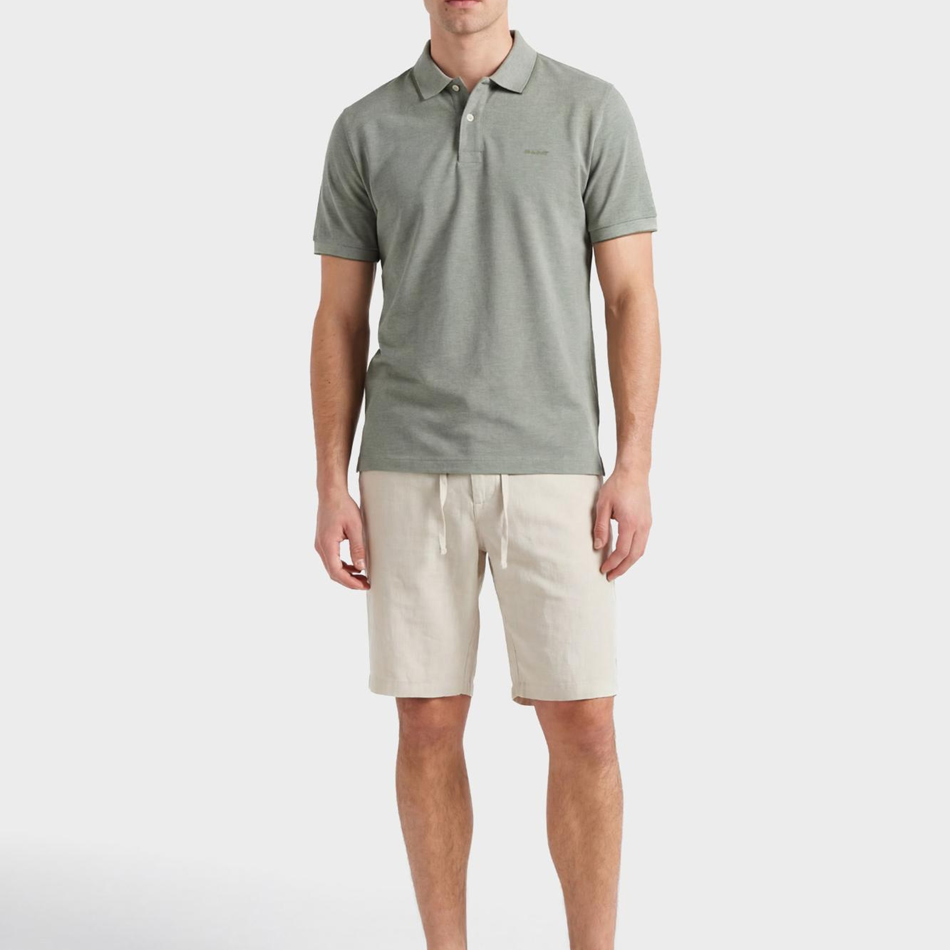 GANT Erkek Yeşil Regular Fit Polo Yaka T-Shirt