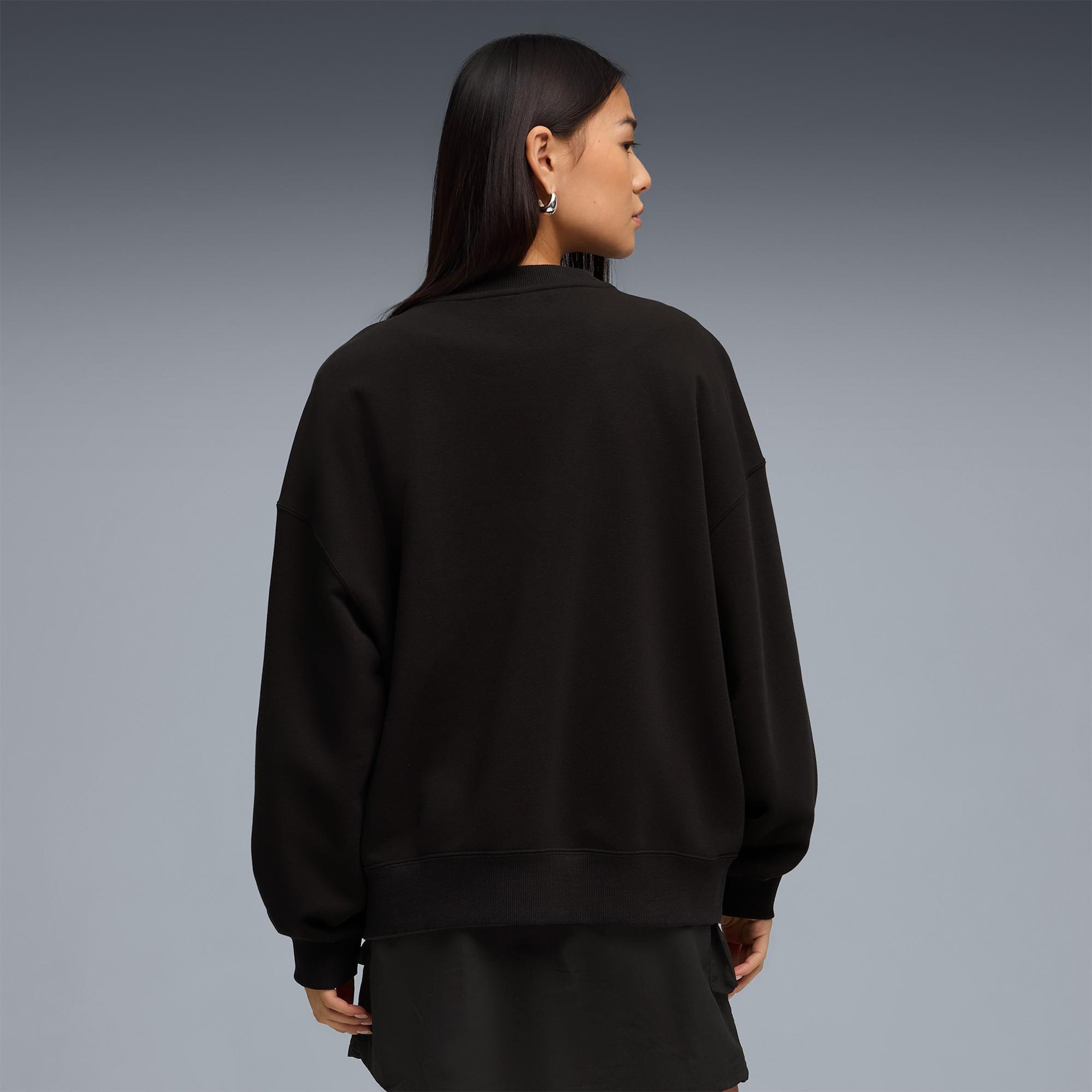 Puma Wardrobe Essentials Crew Kadın Siyah Sweatshirt