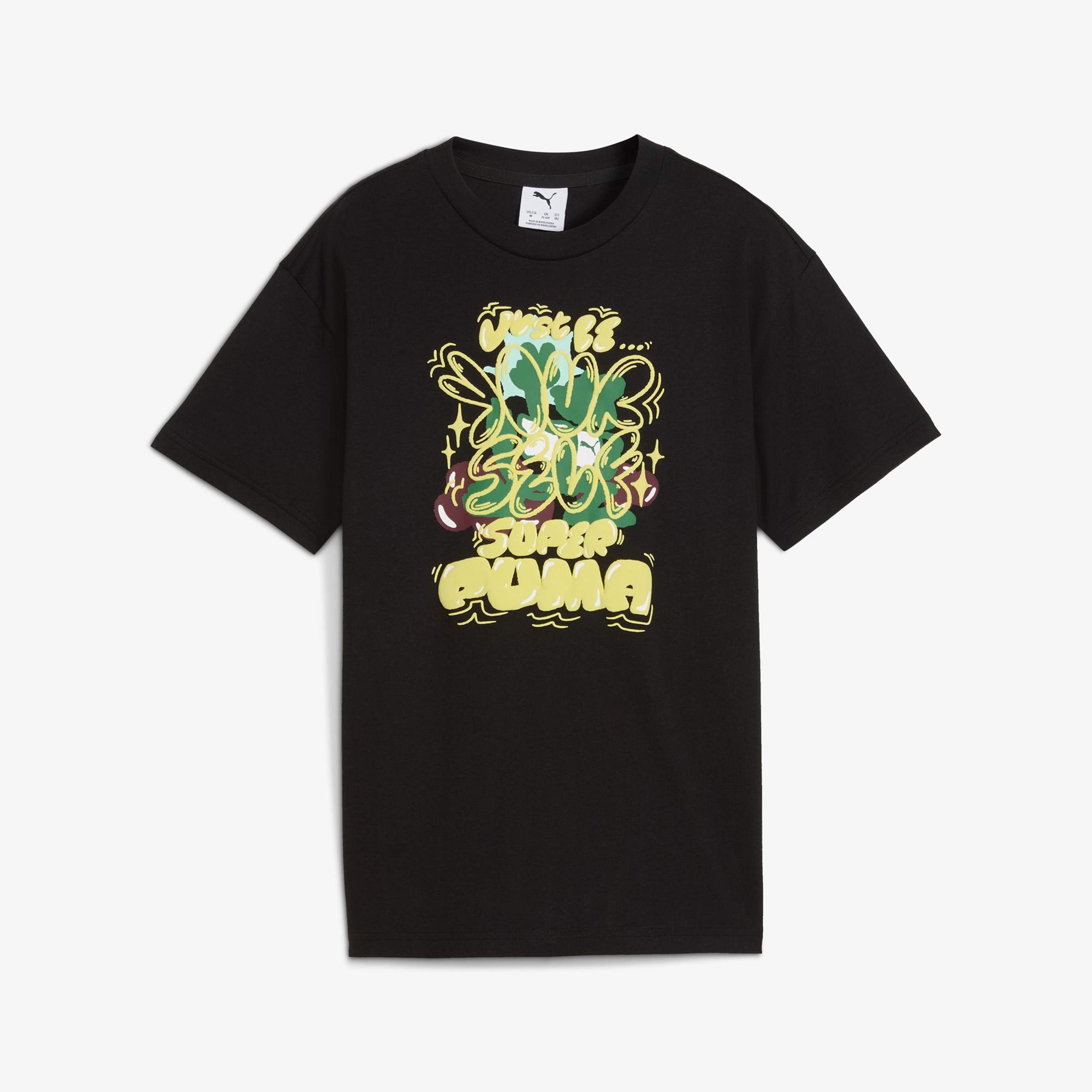 Puma Graphic Super Çocuk Siyah T-Shirt