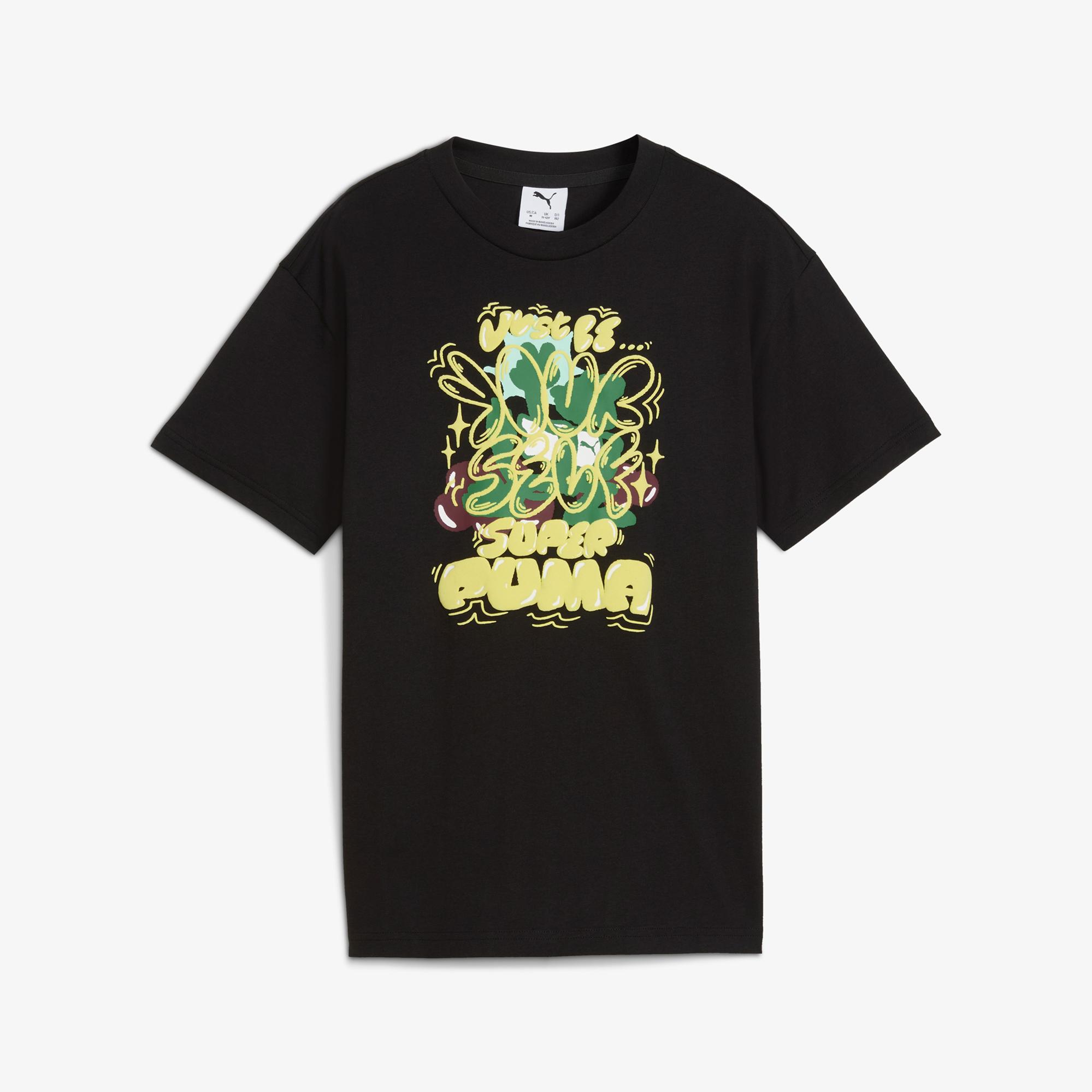 Puma Graphic Super Çocuk Siyah T-Shirt