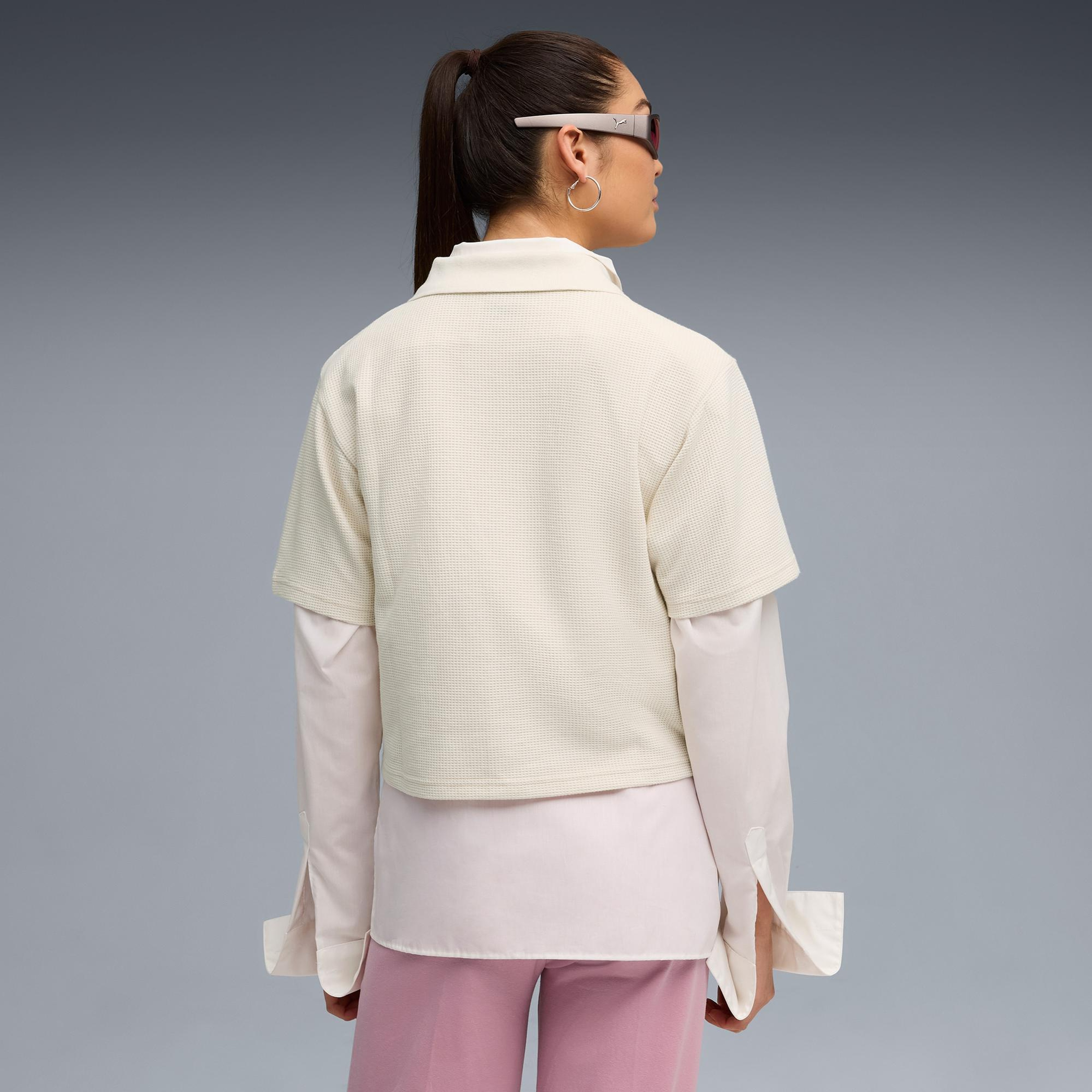 Puma Class Relaxed Polo Kadın Krem T-Shirt