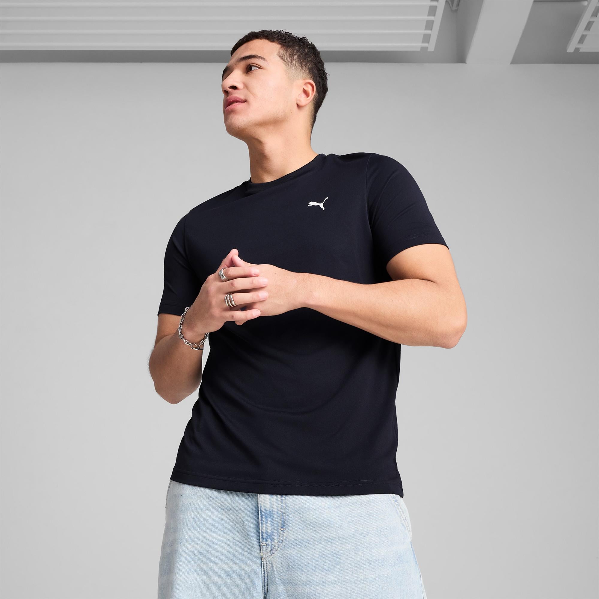 Puma Essentials Small Logo Poly  Erkek Lacivert T-Shirt