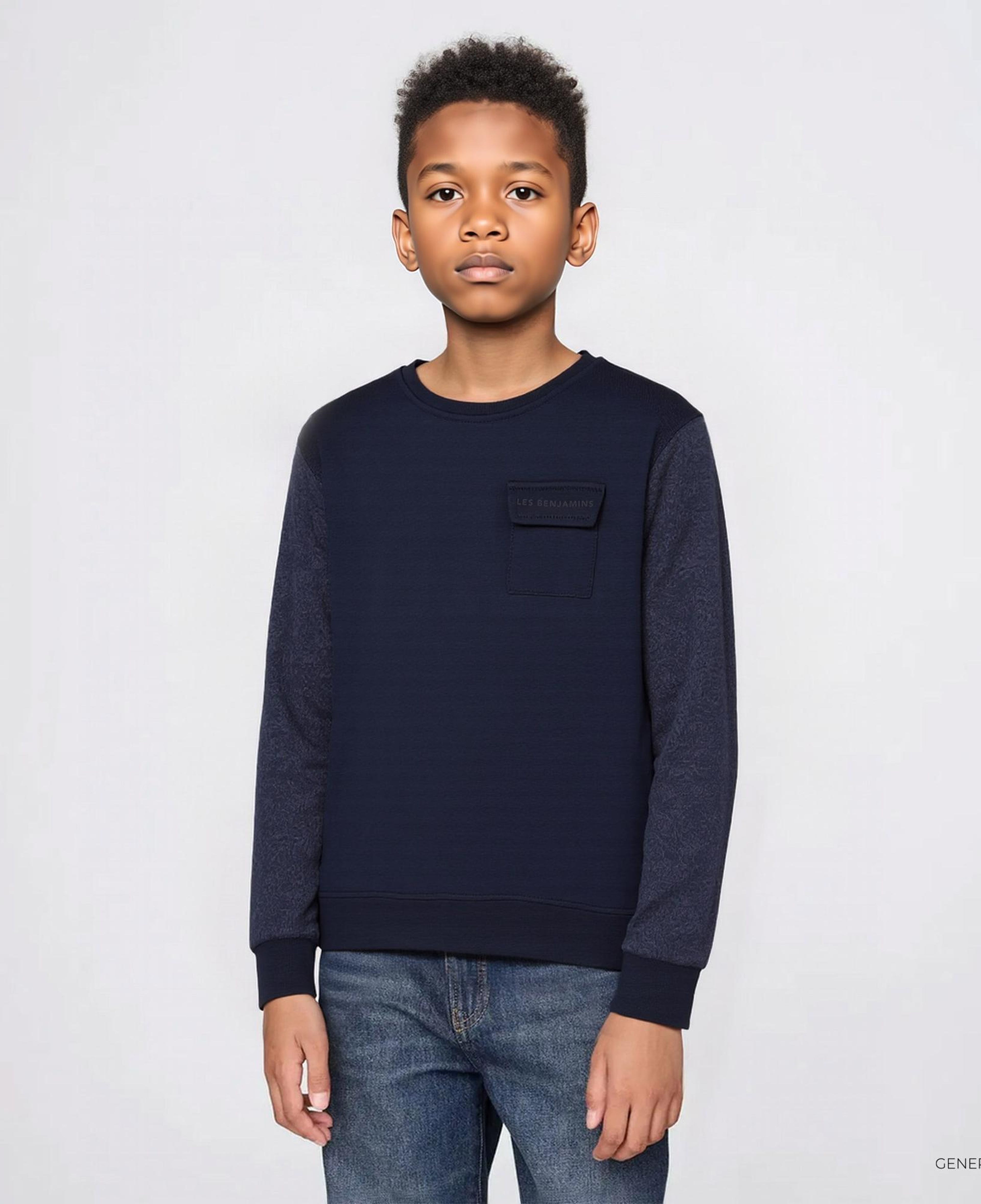 Les Benjamins 402 Çocuk Lacivert Sweatshirt