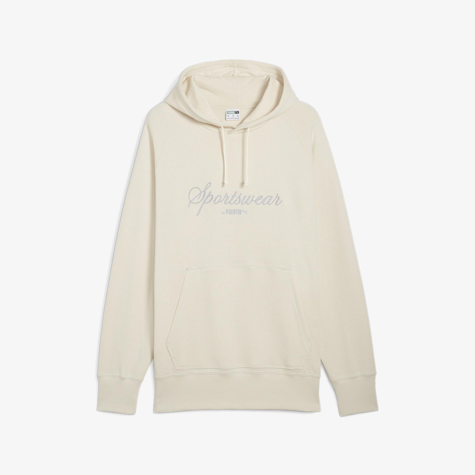 Puma Classics+ Erkek Krem Hoodie