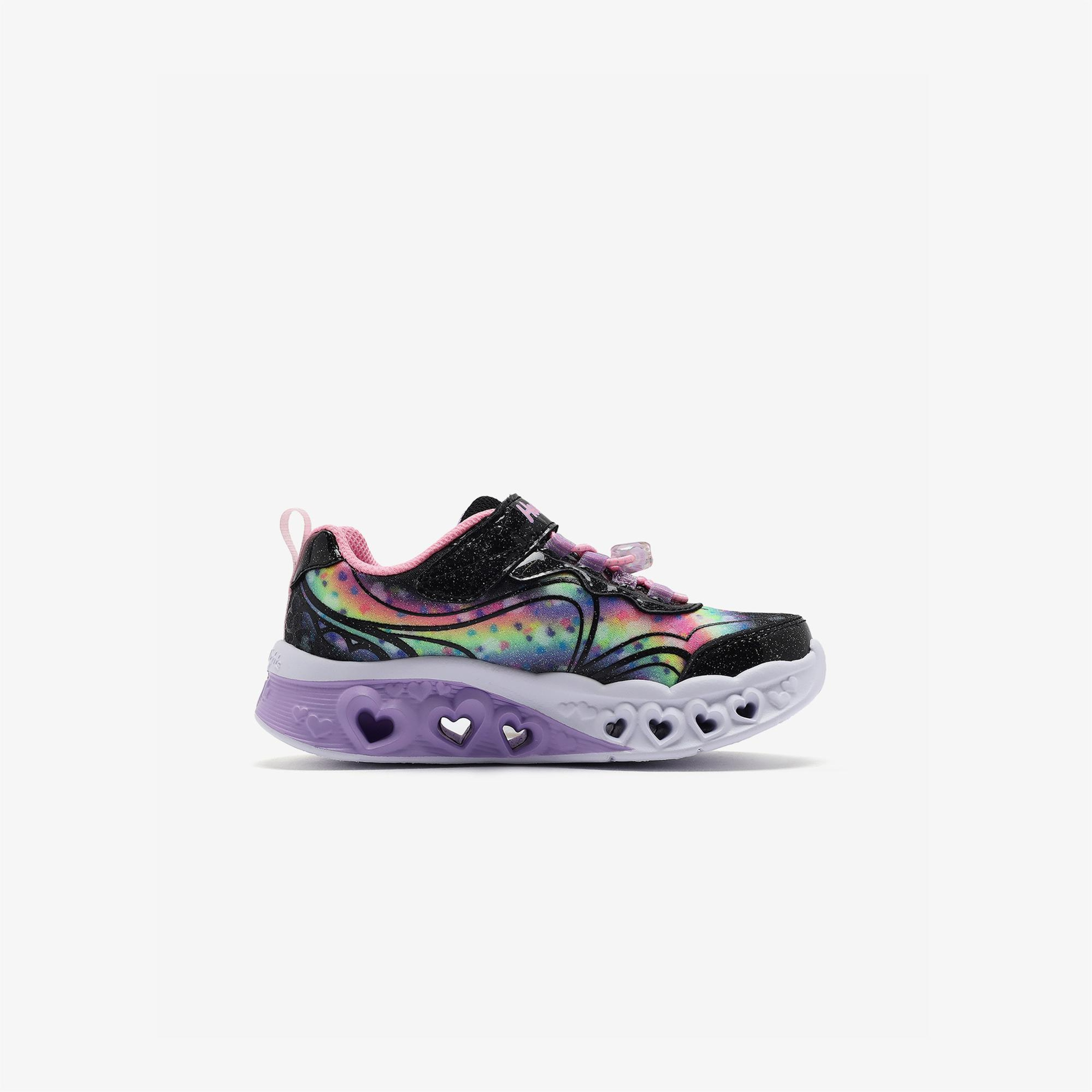 Skechers Flutter Heart Lights Groovy Swirl Kız Çocuk Siyah Işıklı Spor Ayakkabı