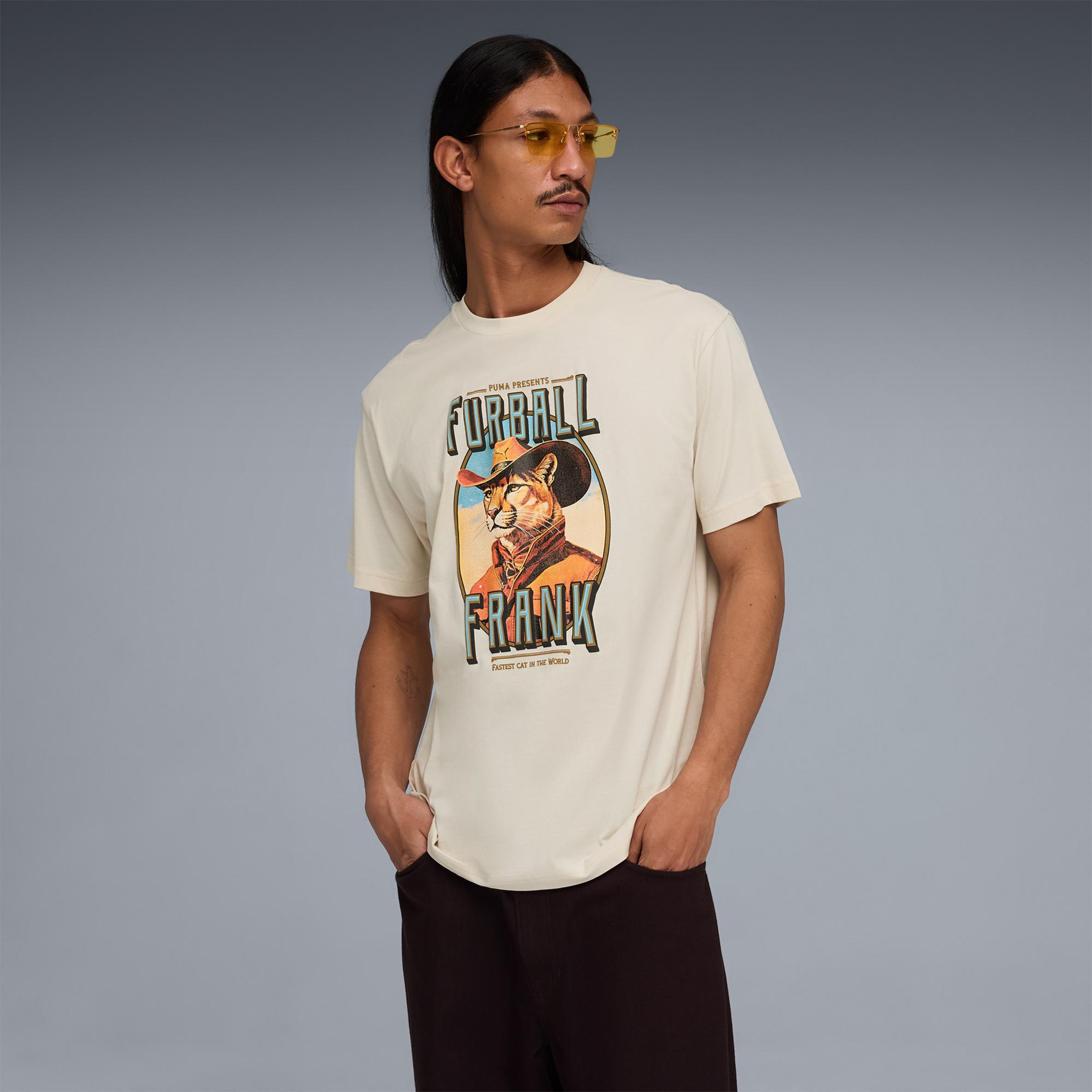 Puma Graphic  Erkek Beyaz T-Shirt