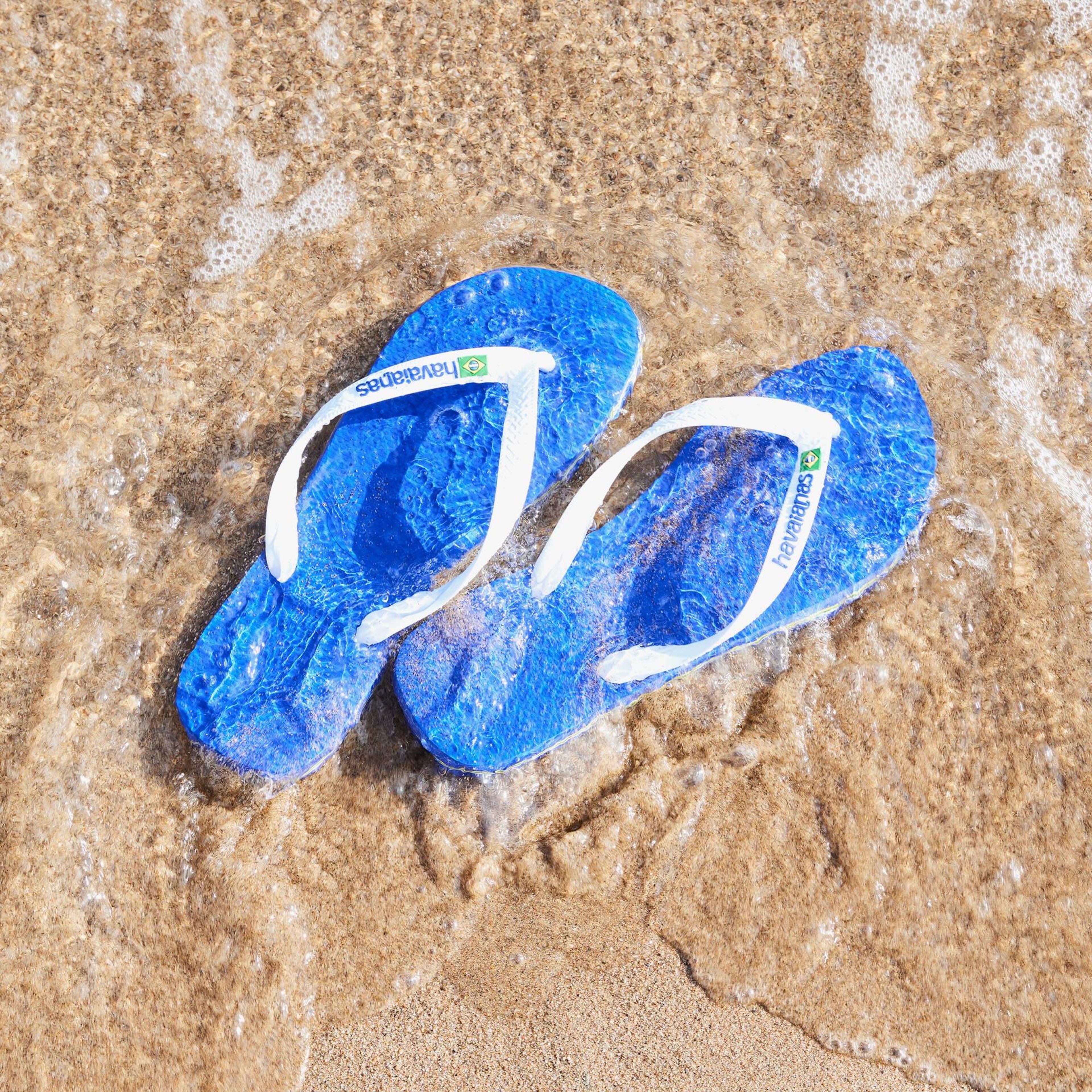 Havaianas Brasil Logo Turquois Unisex Mavi Terlik