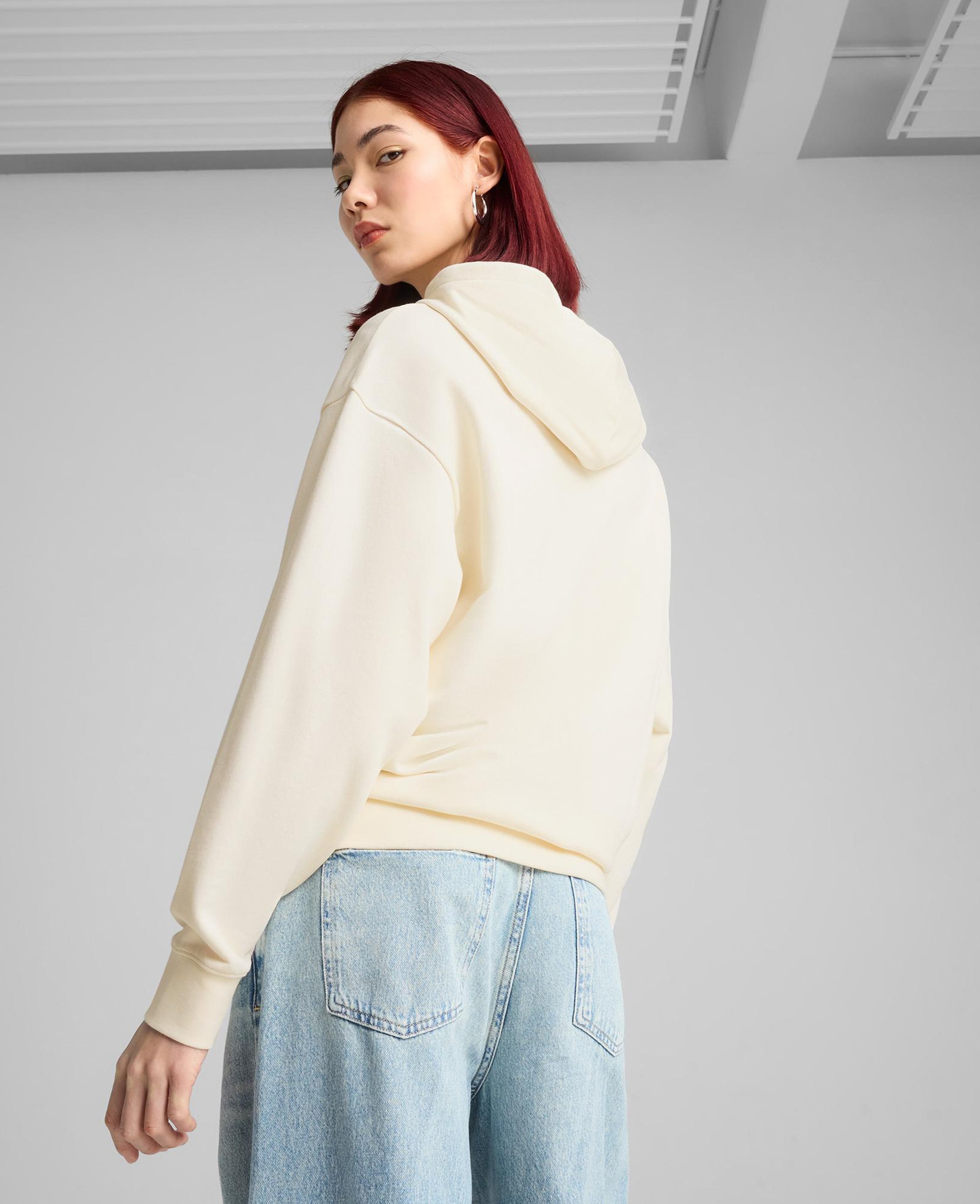 Puma Elevated Essentials Comfort Crew Kadın Krem Sweatshirt