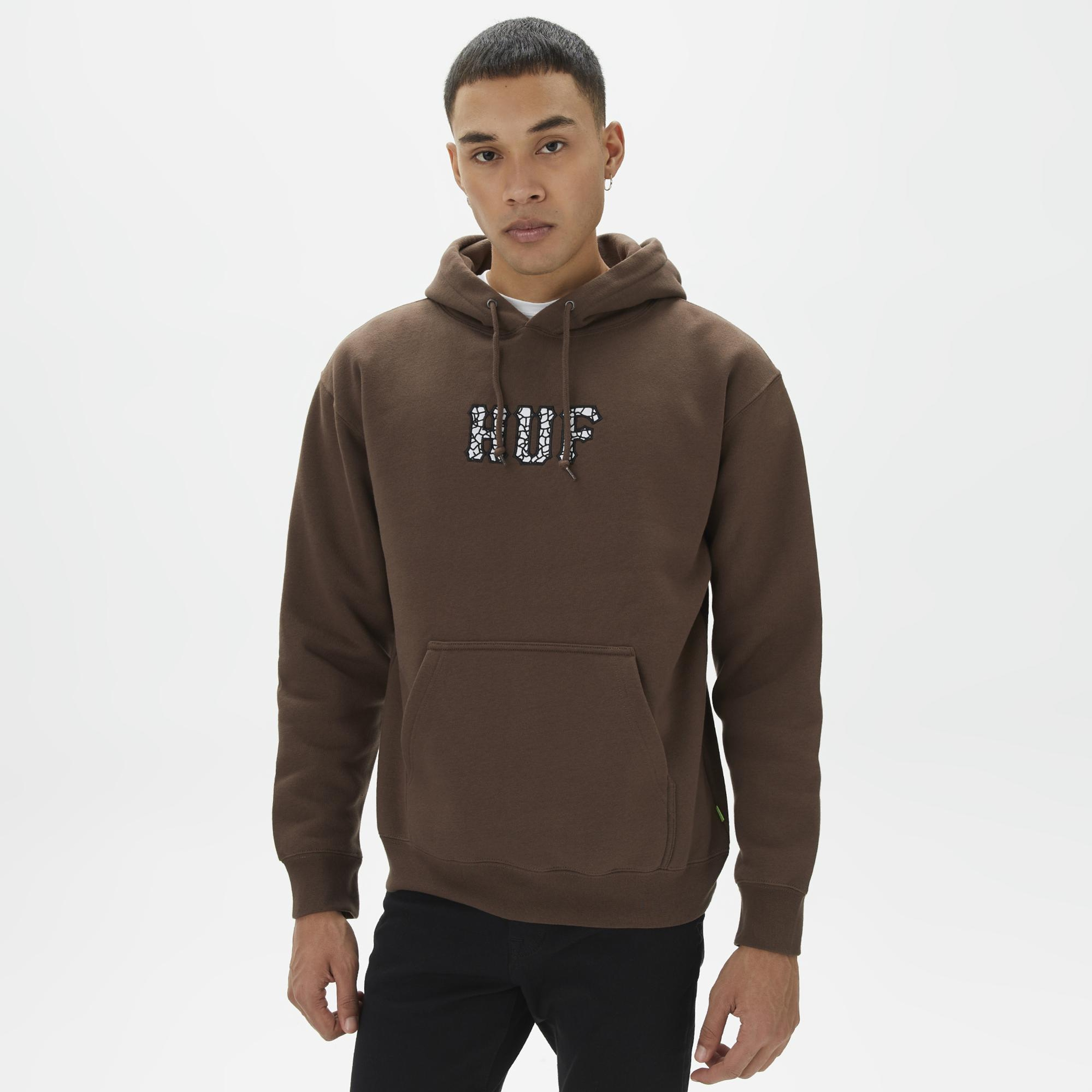 Huf Quake Conditions Erkek Kahverengi Hoodie