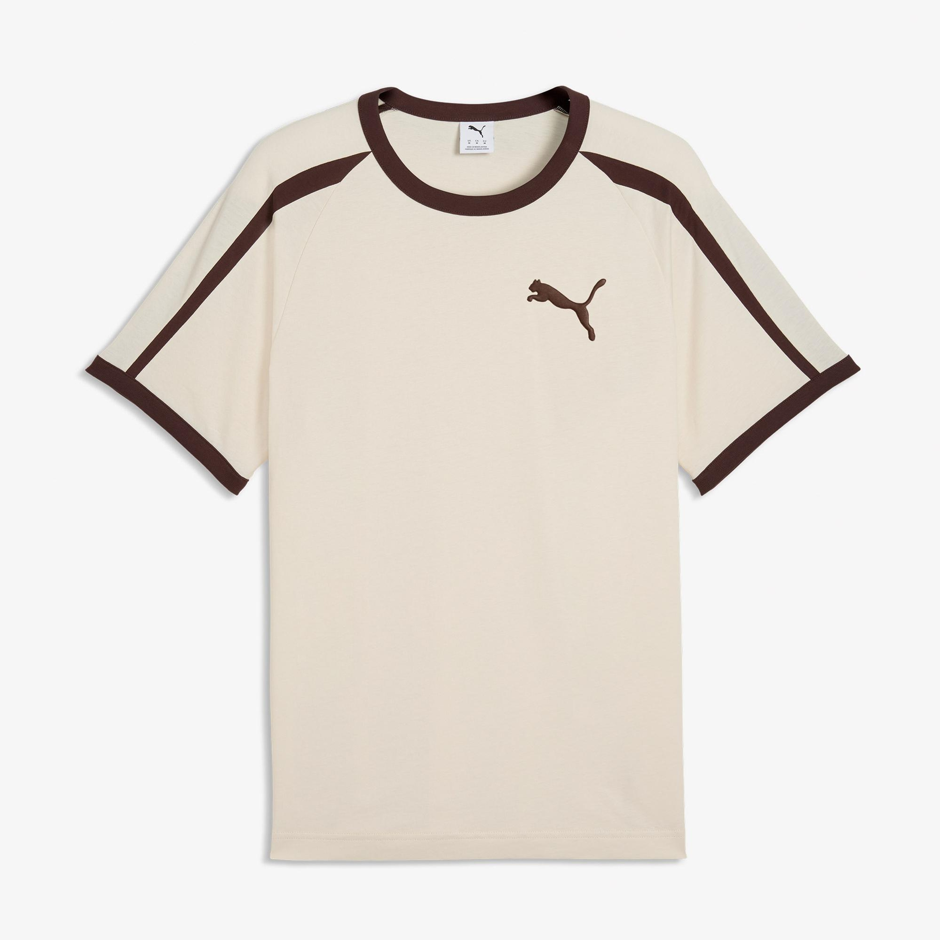 Puma T7 Ringer  Erkek Beyaz T-Shirt