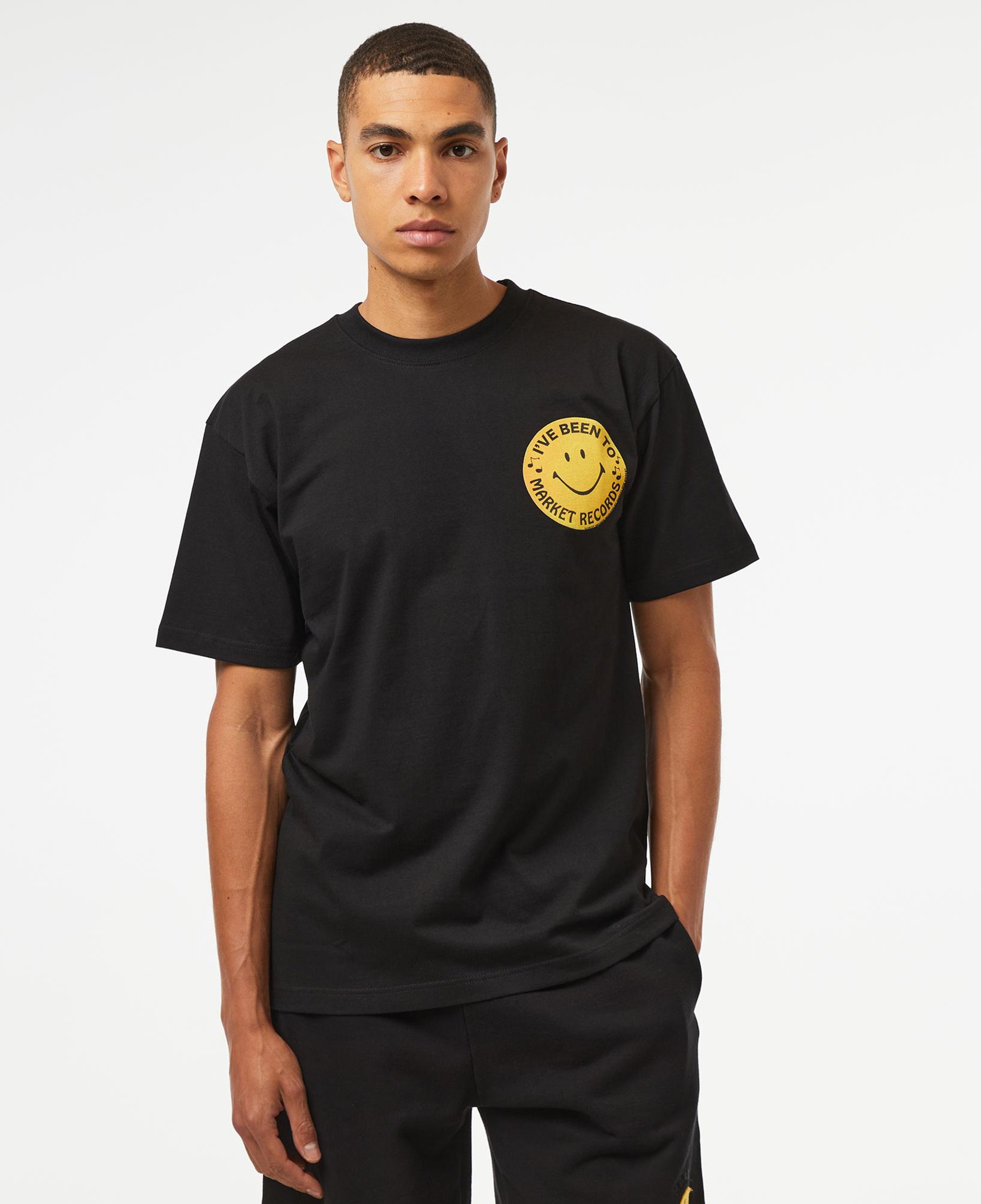 Market Smiley Afterhours Erkek Siyah T-Shirt