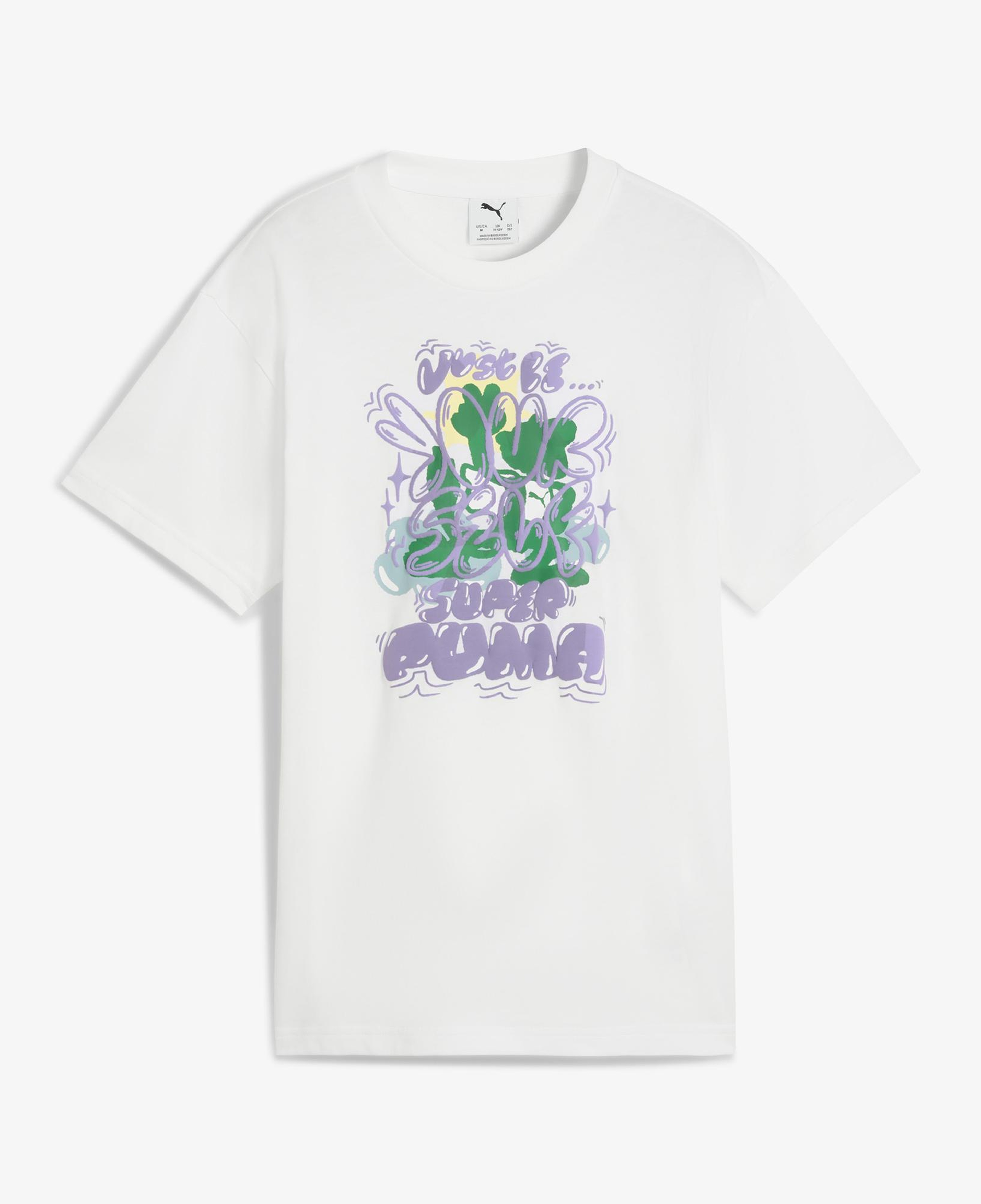 Puma Graphic Super Çocuk Beyaz T-Shirt