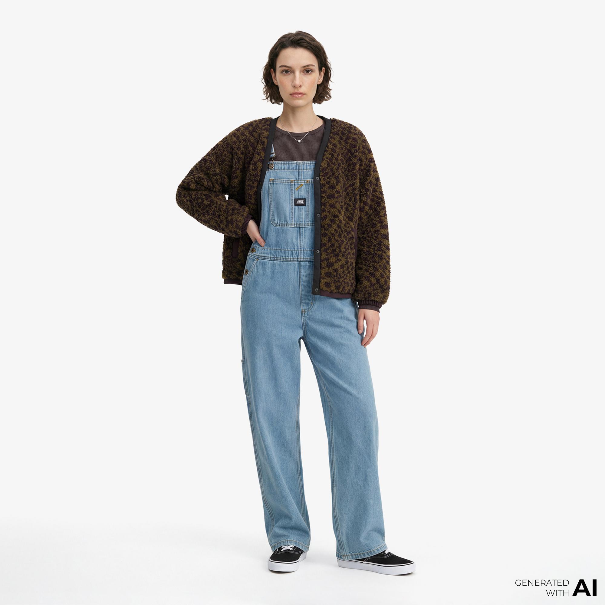 Vans Suffolk Cheetah Check Pile Coat Kadın Bordo Ceket