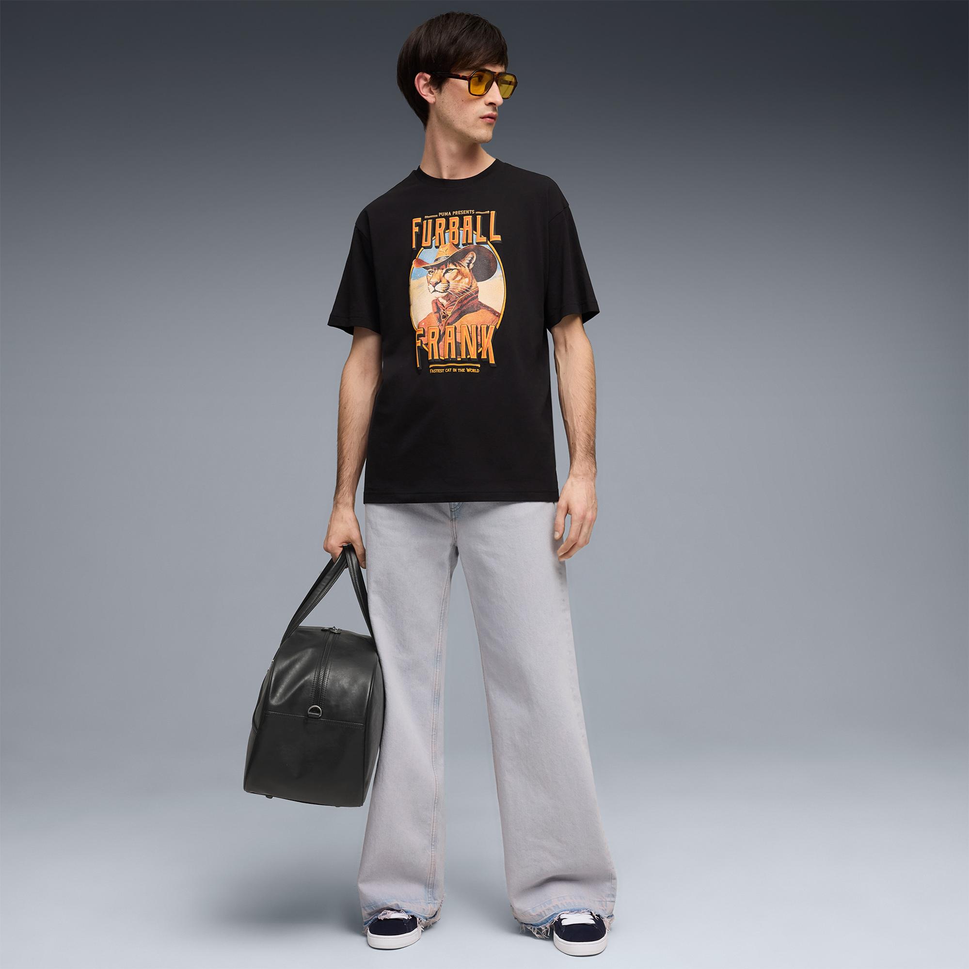 Puma Graphic  Erkek Siyah T-Shirt