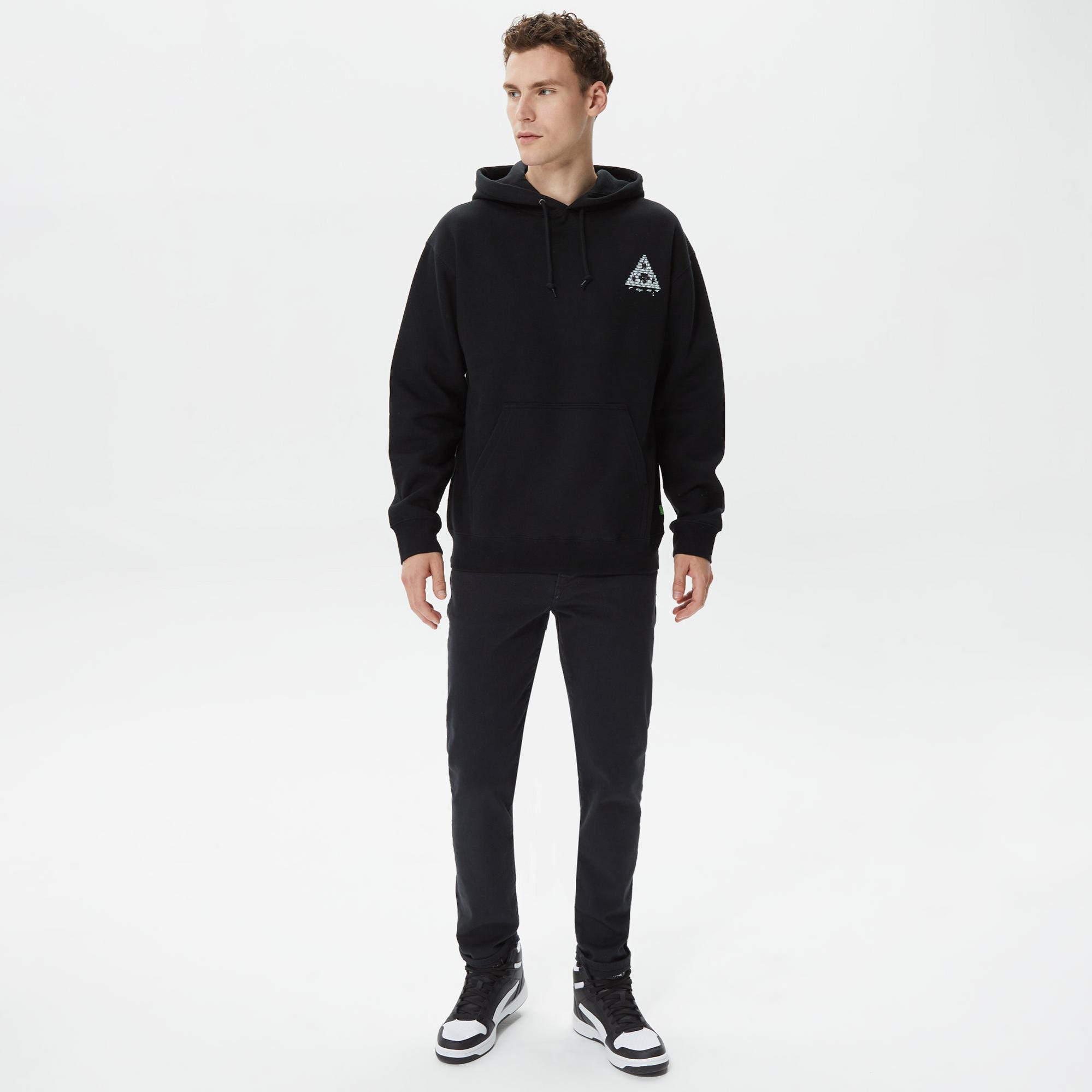 Huf Brick Lurk Erkek Siyah Hoodie