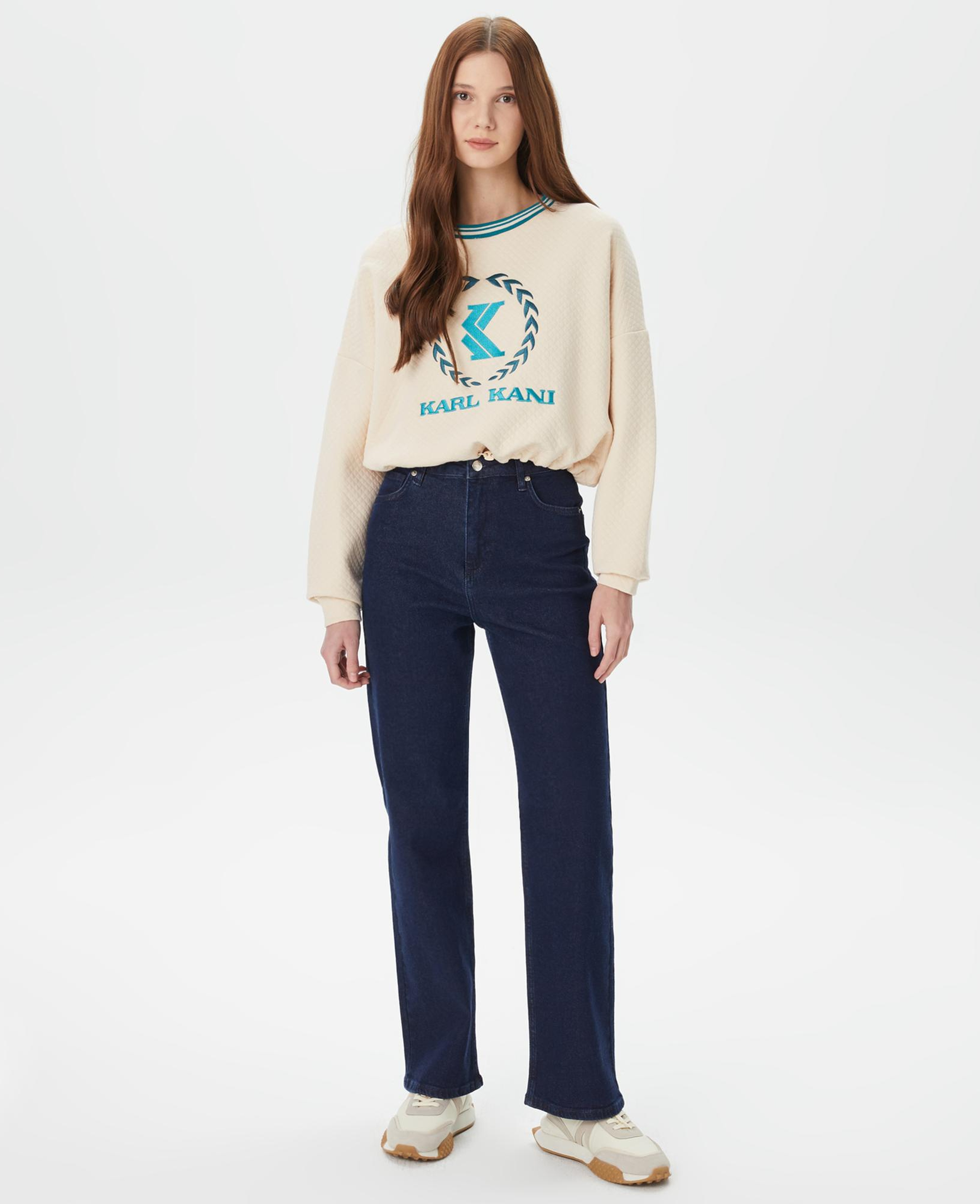 Karl Kani Signature Kadın Beyaz Sweatshirt