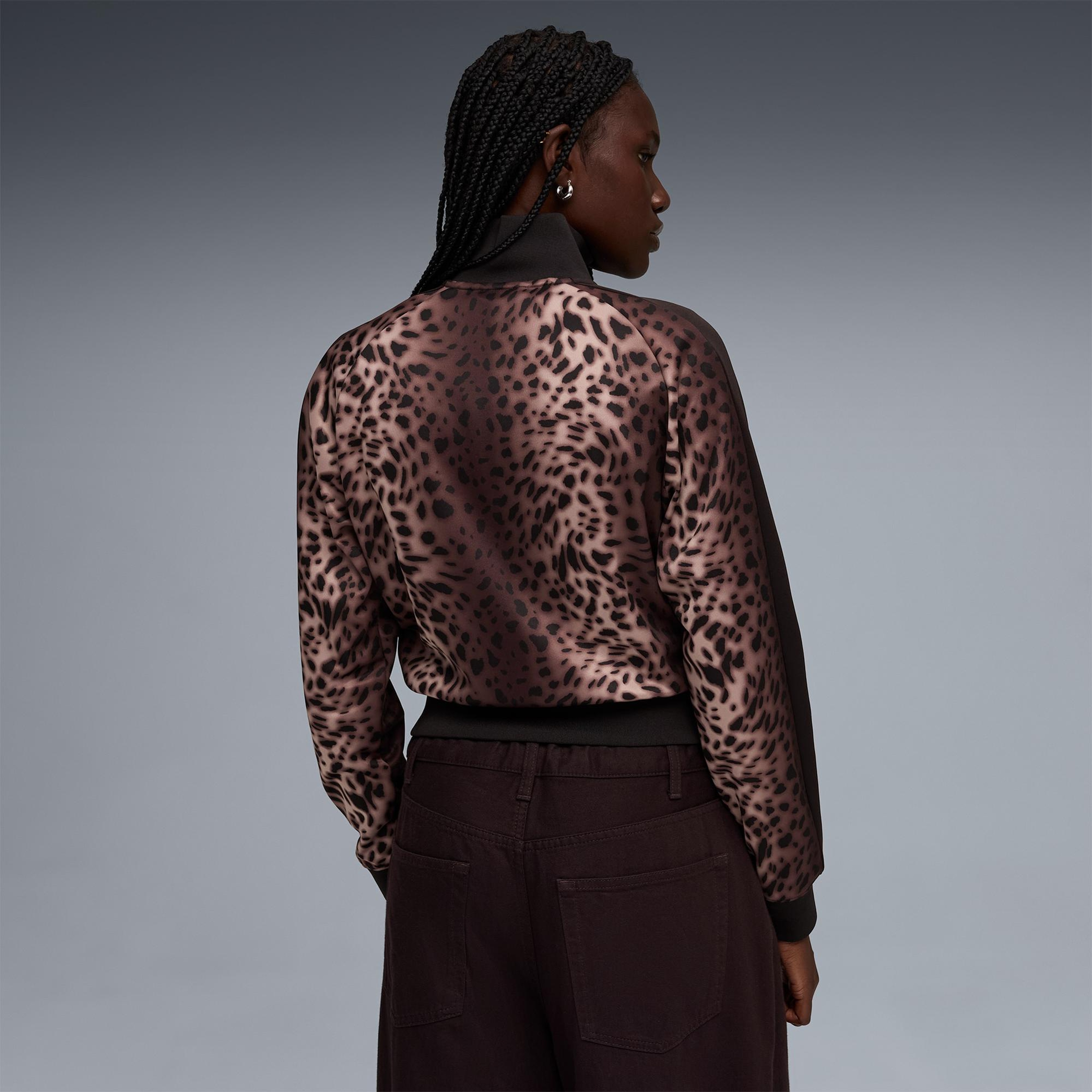 Puma T7 Leo Luxe Aop Track Kadın Siyah Ceket