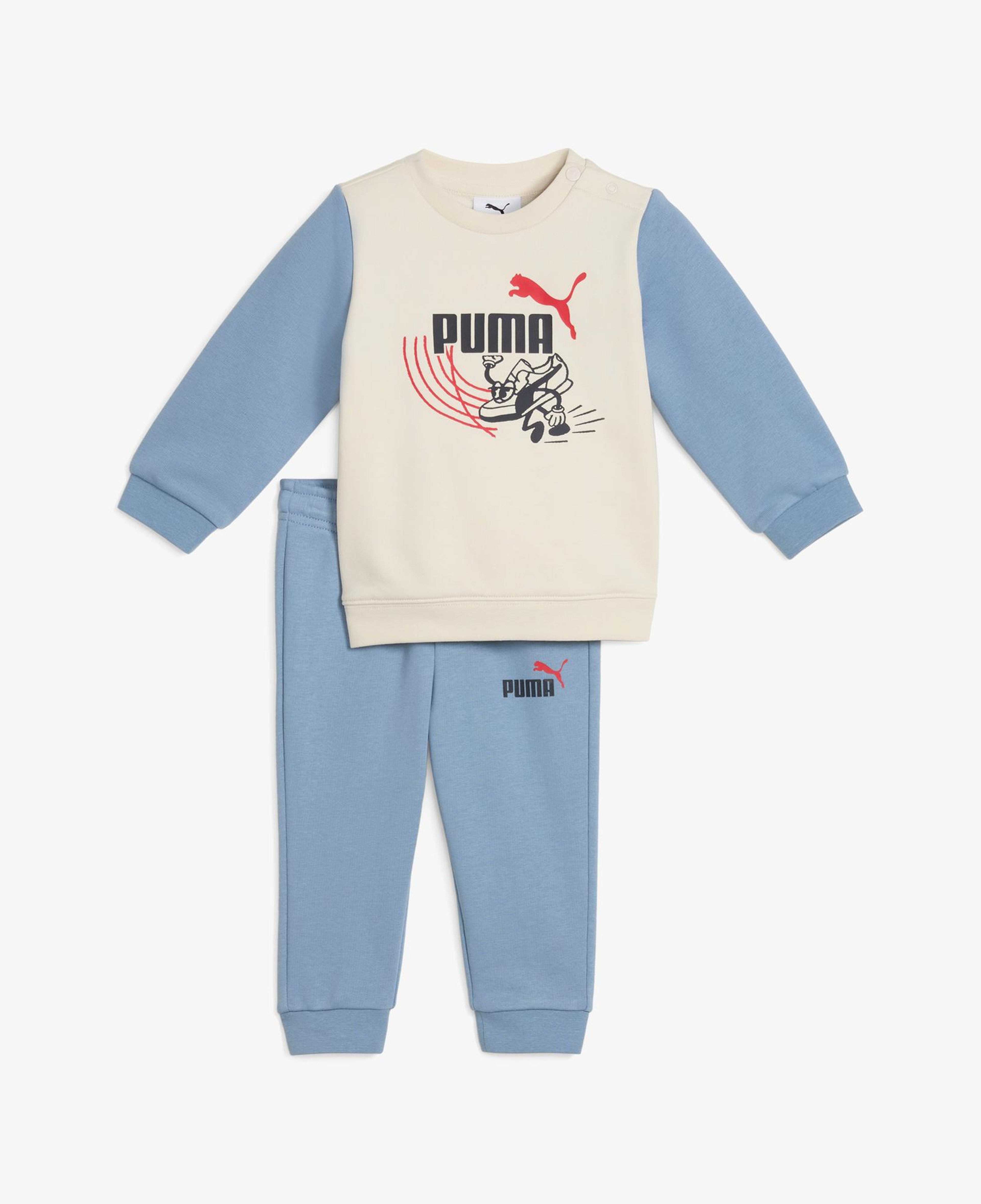 Puma Minicats Little Runners Çocuk Krem Eşofman Takımı