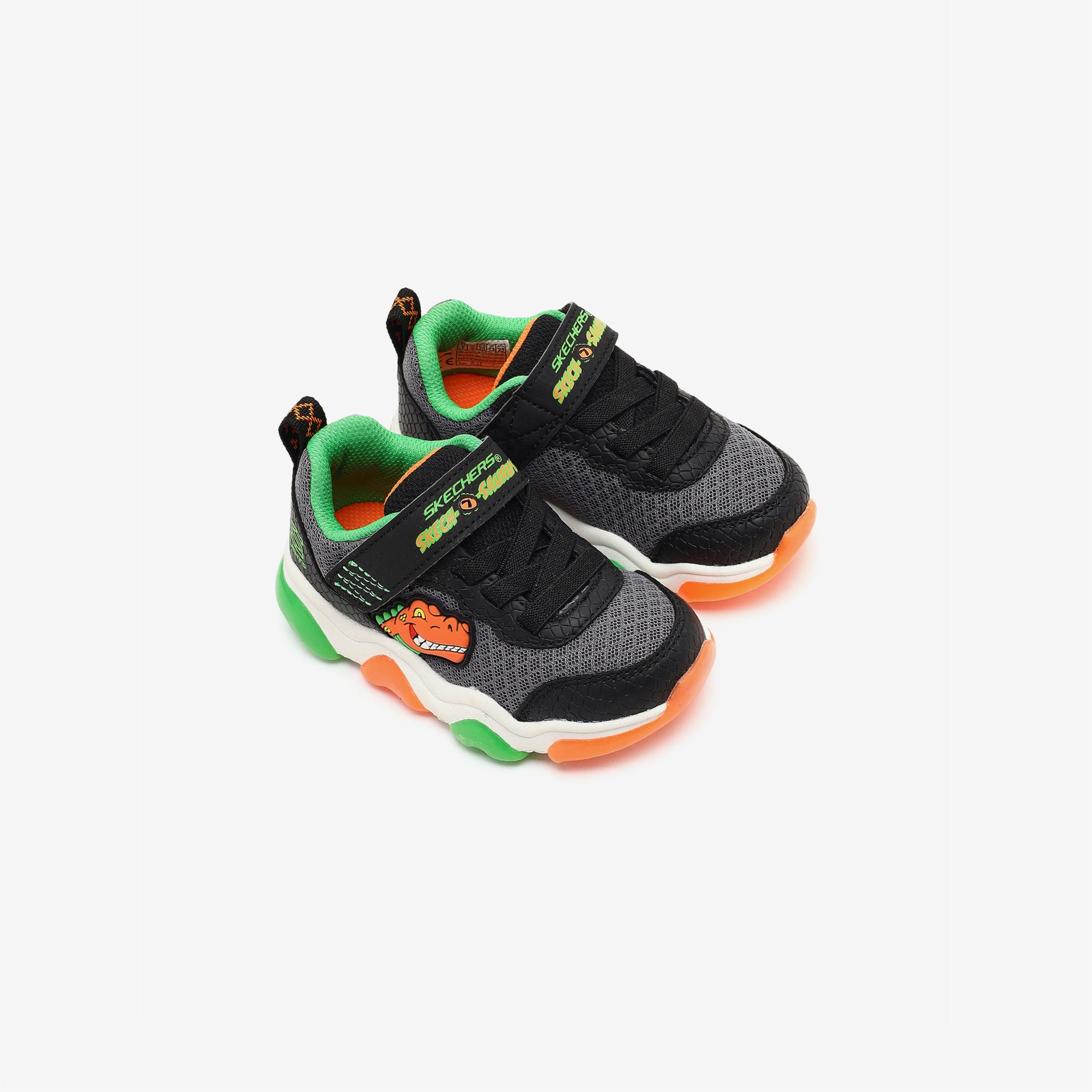 Skechers Mighty Glow 2.0-Dino-Bolt Çocuk Siyah Spor Ayakkabı