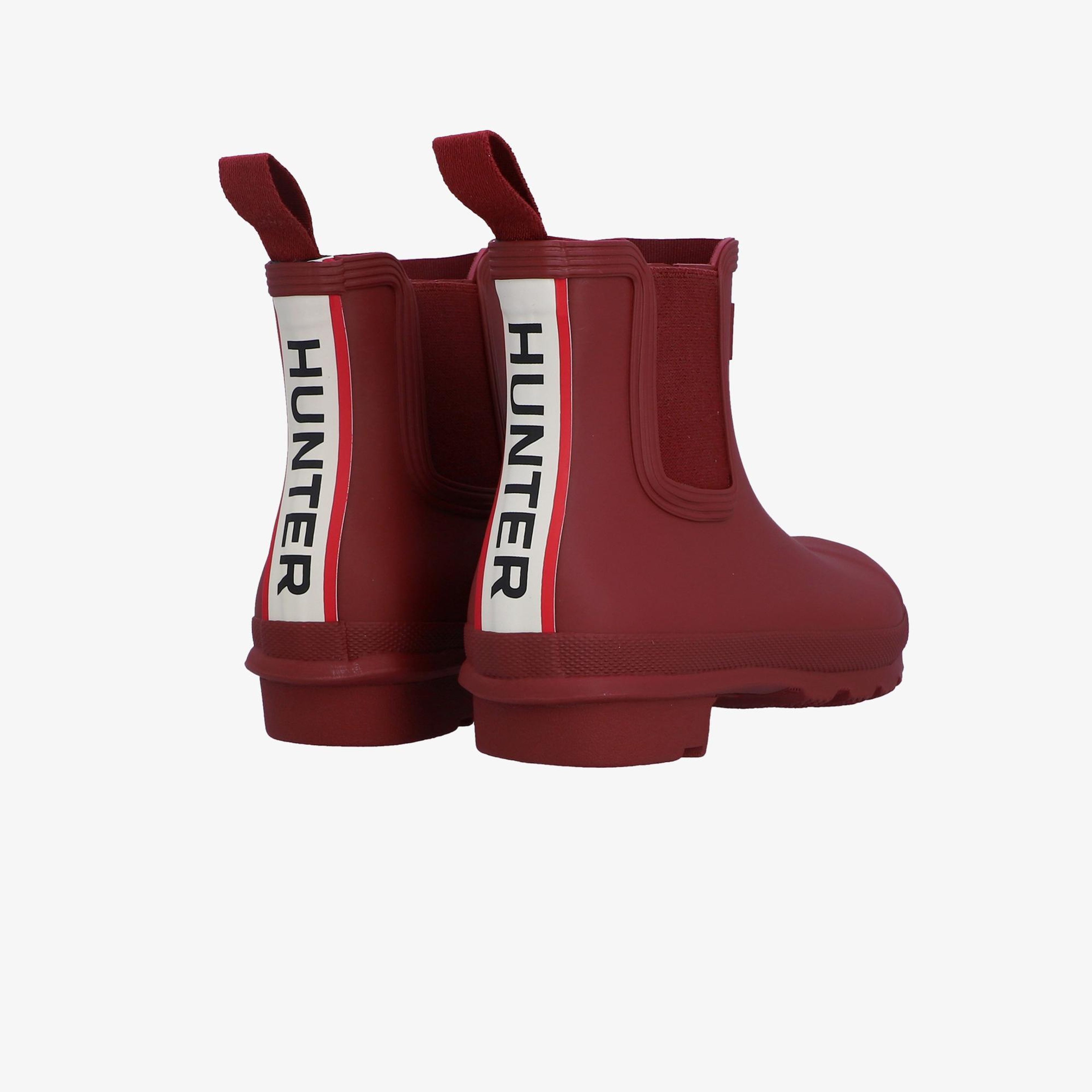 Hunter Originals Chelsea Tri Colour Logo Kadın Bordo Bot