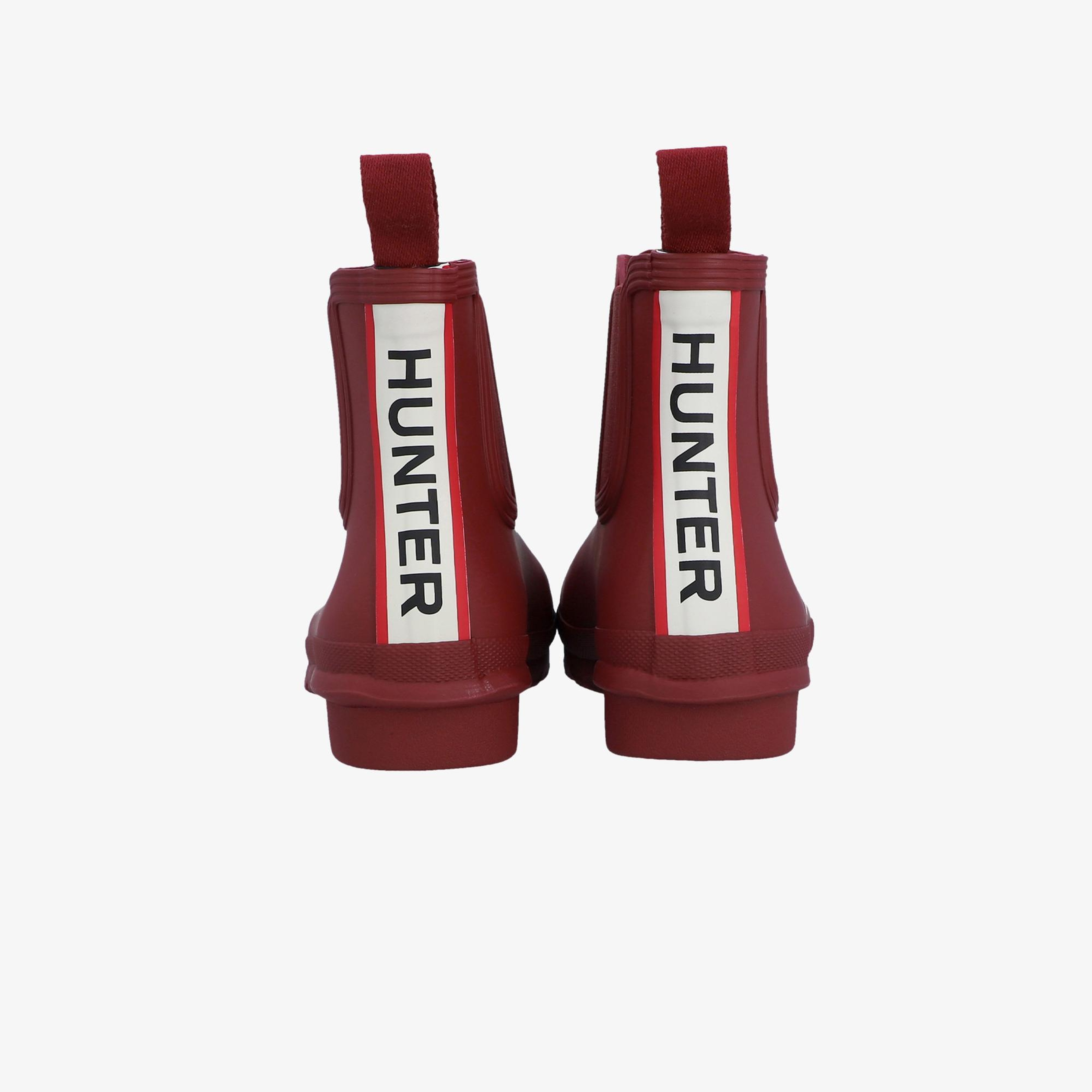 Hunter Originals Chelsea Tri Colour Logo Kadın Bordo Bot
