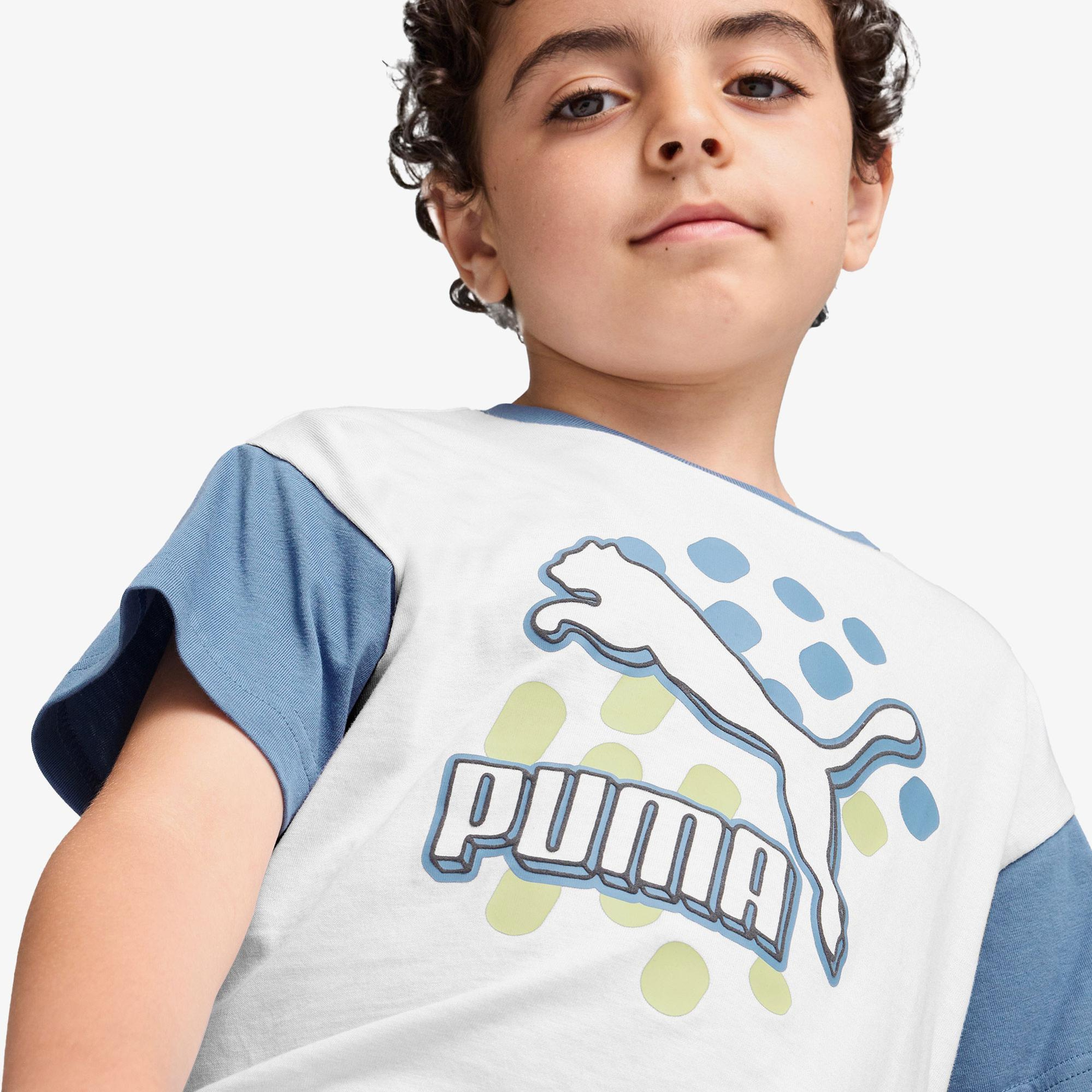 Puma Classics Fc Çocuk Mavi T-Shirt