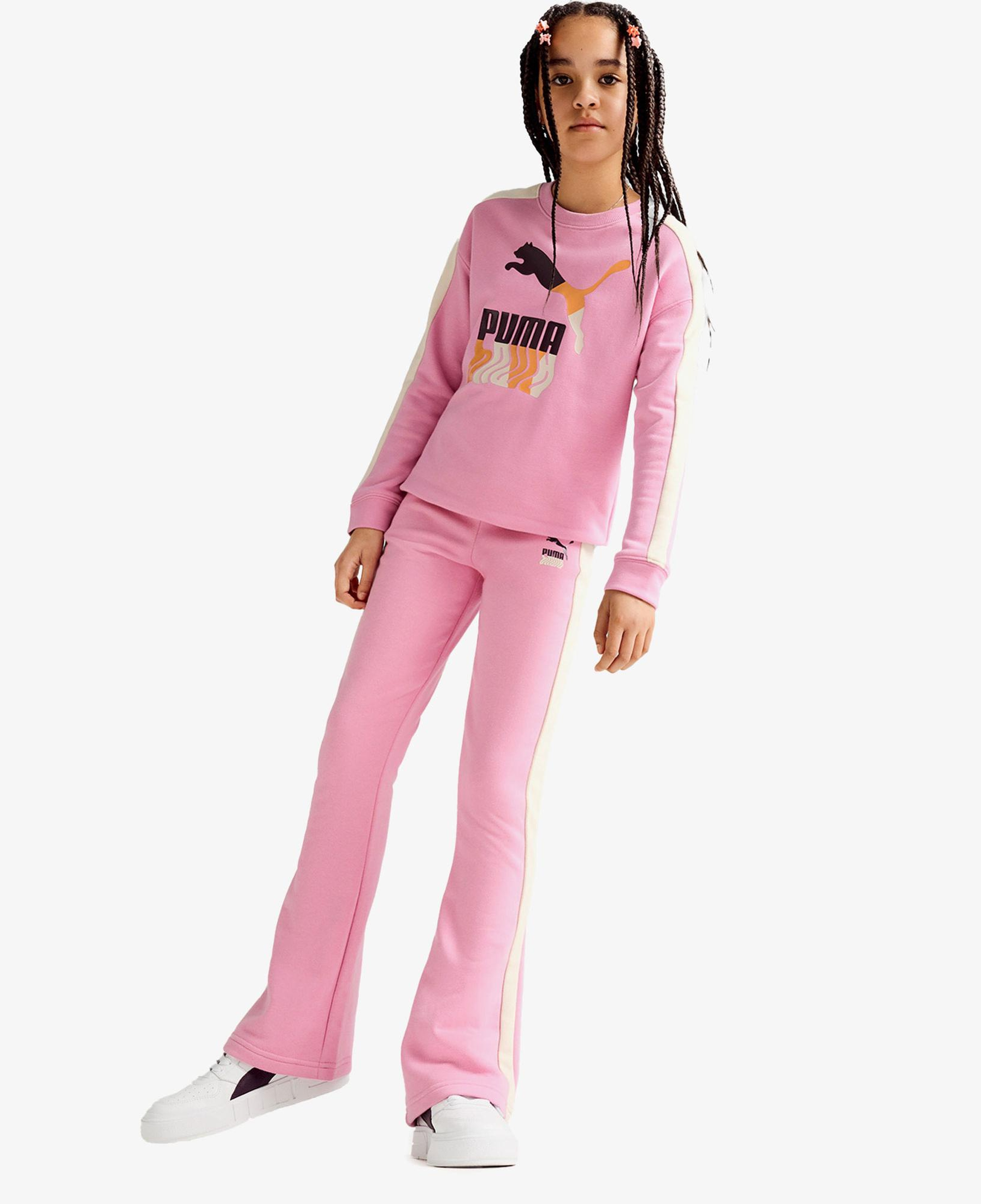 Puma Lavaland Bol Paça Çocuk Pembe Eşofman Altı