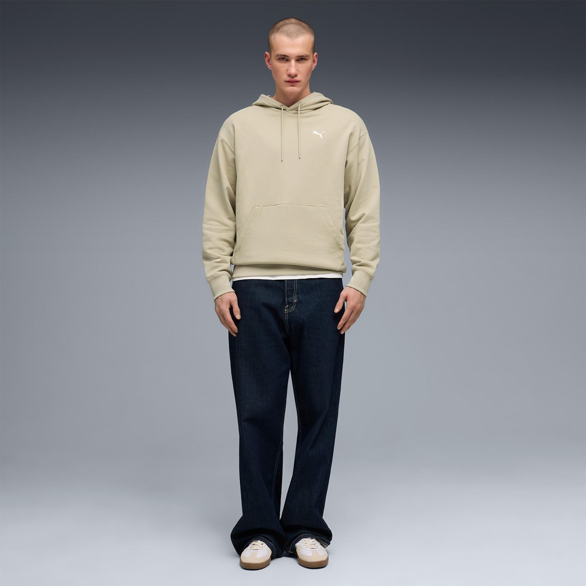 Puma Wardrobe Essentials Relaxed Erkek Gri Sweatshirt